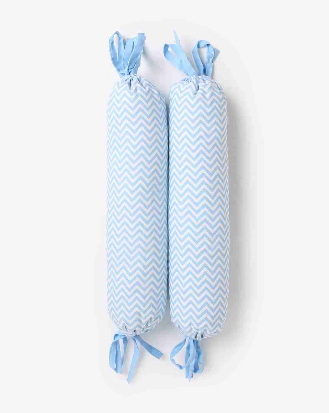 Mila Baby Dino Dazzle Chevron Bolster Set of 2 - Pack of 2 - Blue