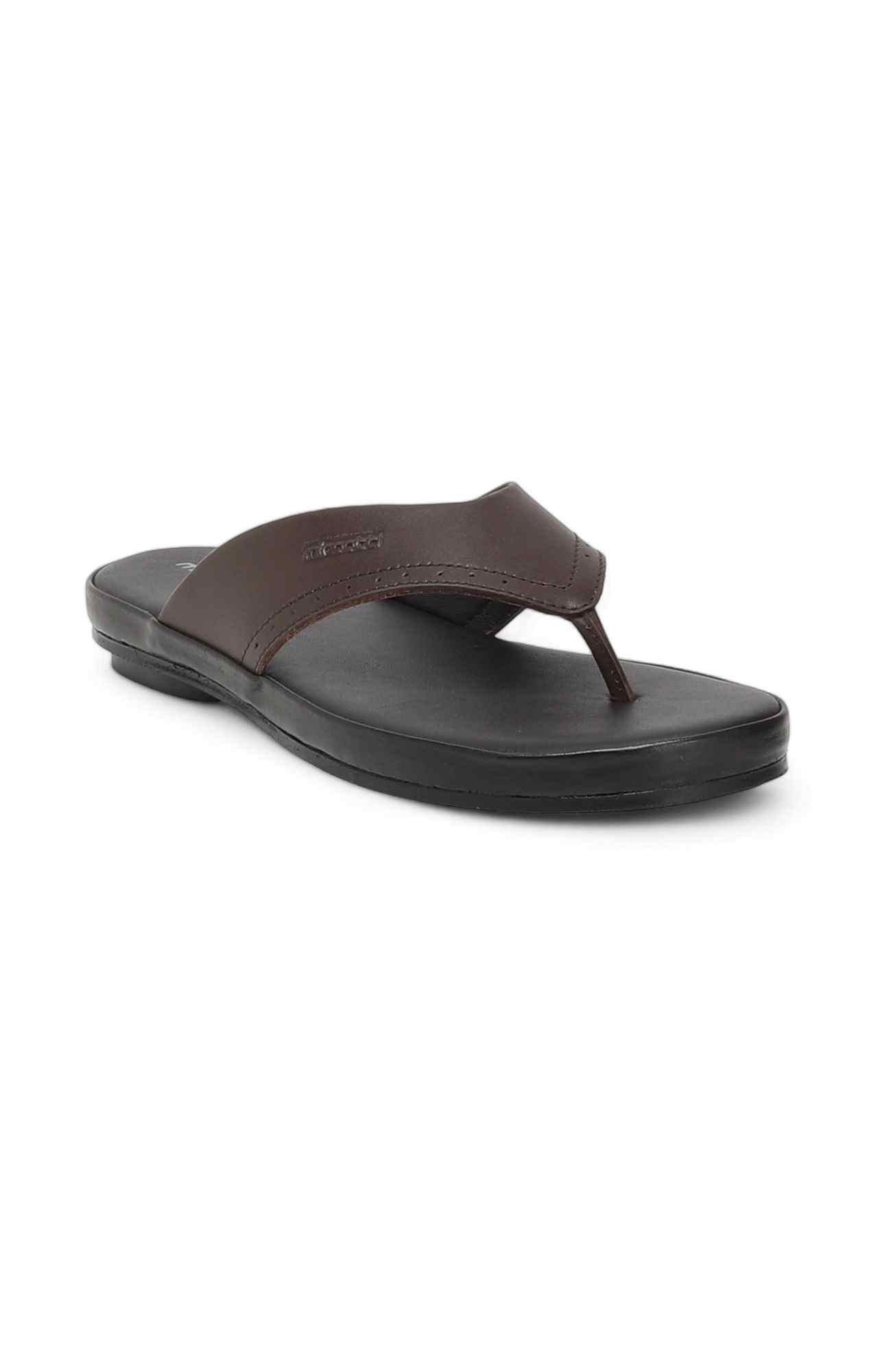 Men Brown Thong Flip-Flops