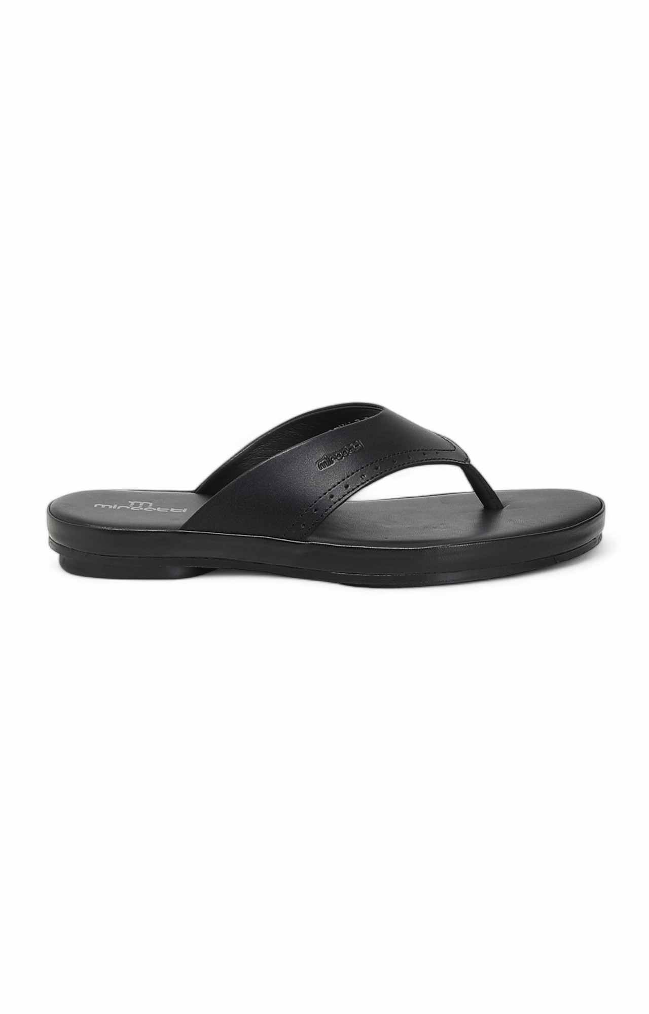 Men Black Thong Flip-Flops