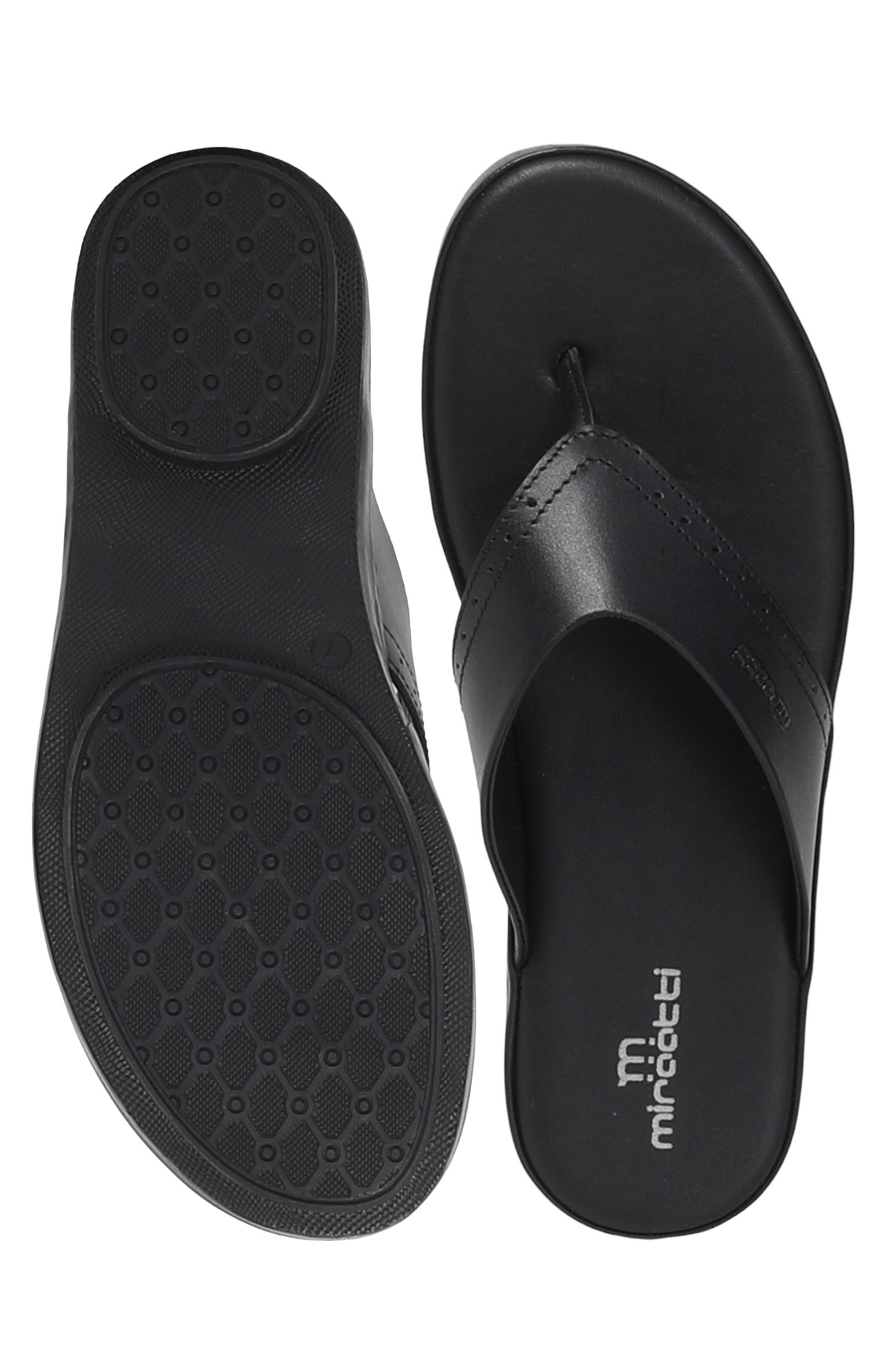 Men Black Thong Flip-Flops