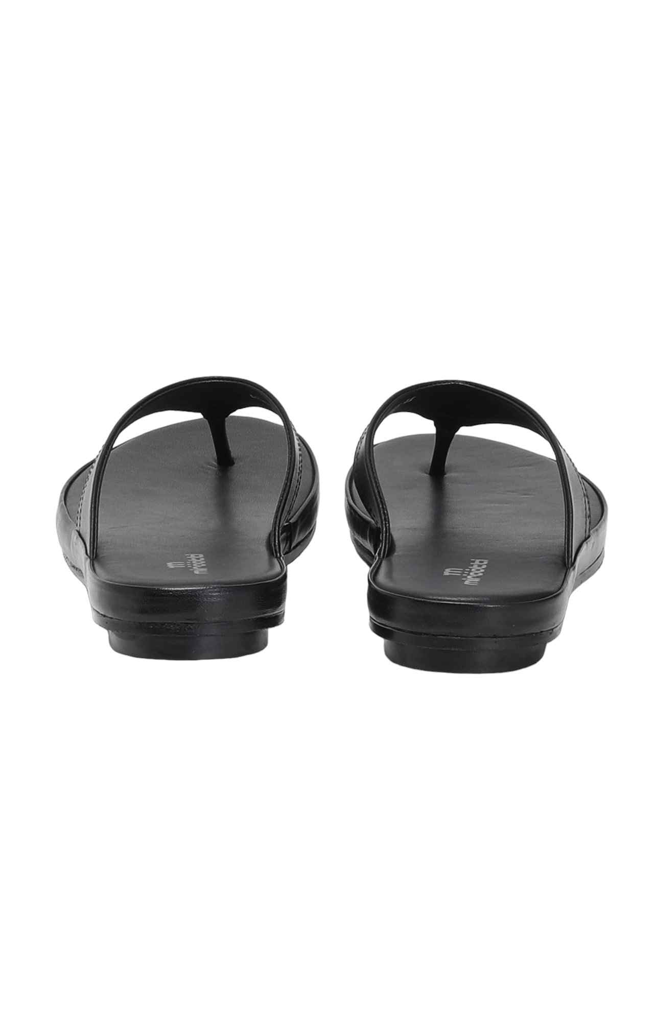 Men Black Thong Flip-Flops
