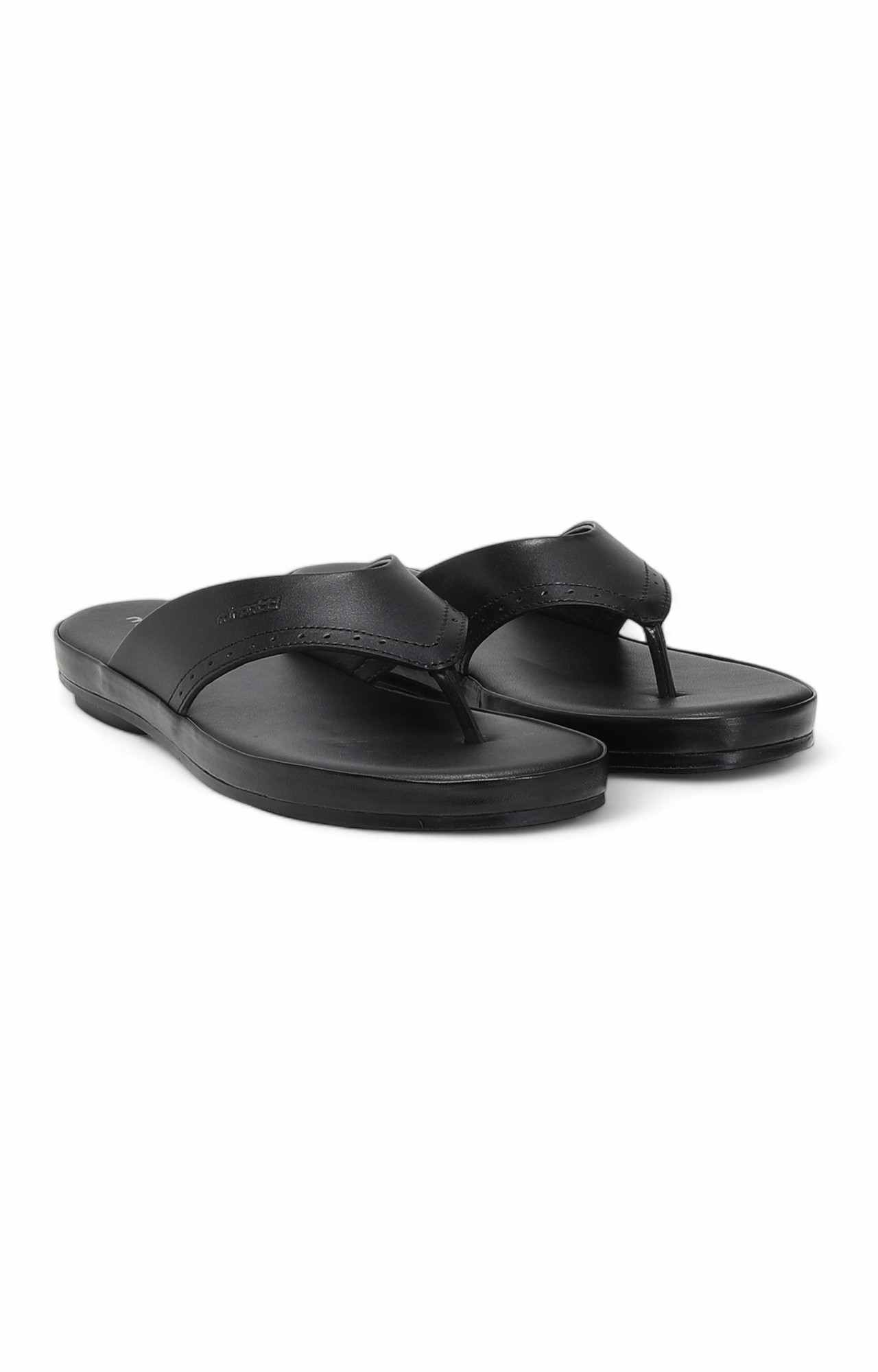 Men Black Thong Flip-Flops