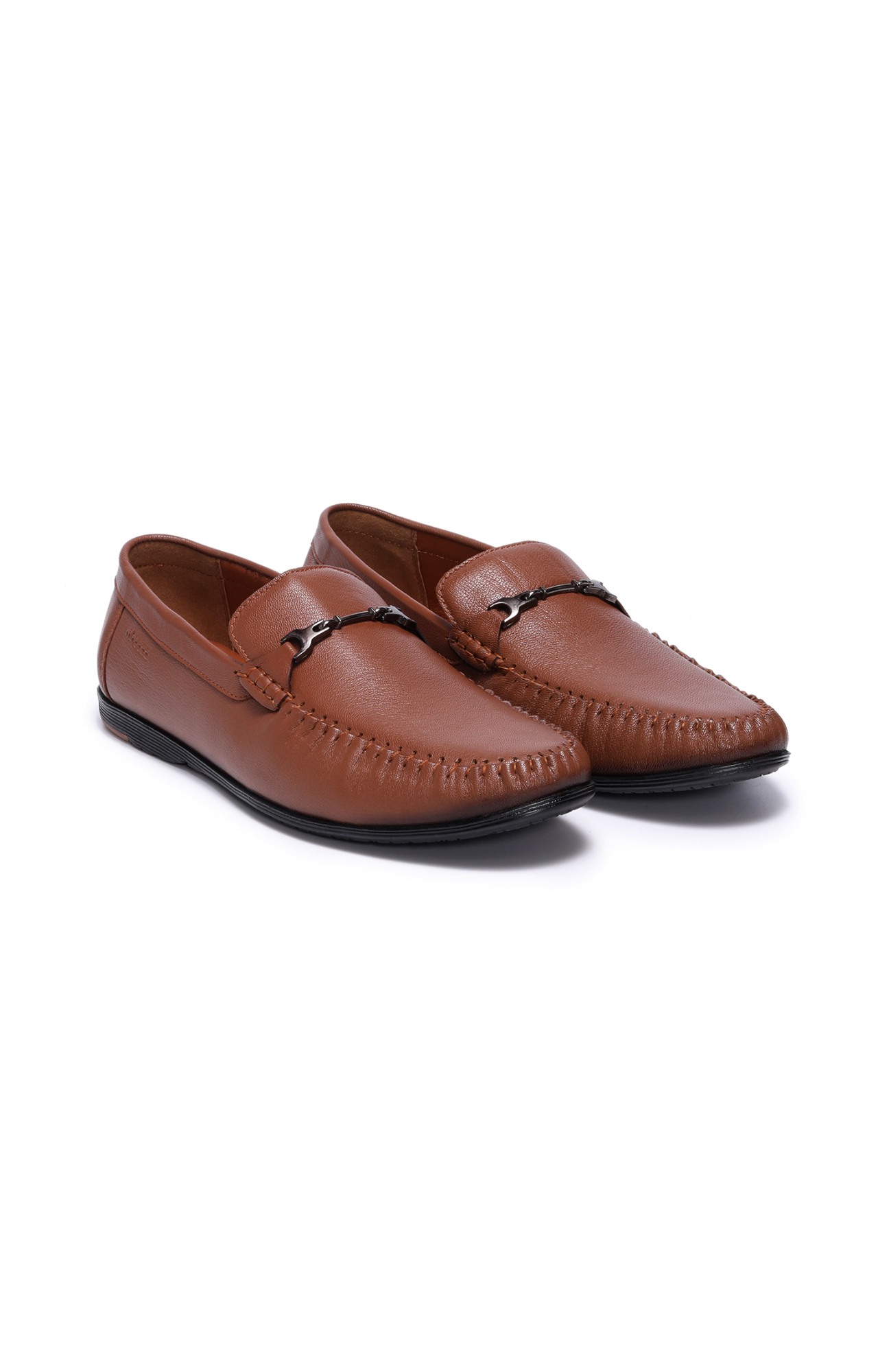 Men Tan Lazard Slip On Loafers
