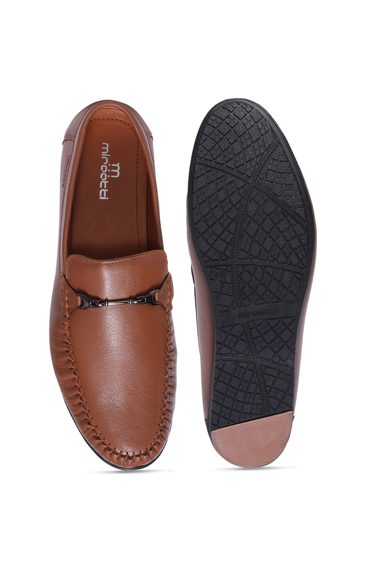 Men Tan Lazard Slip On Loafers
