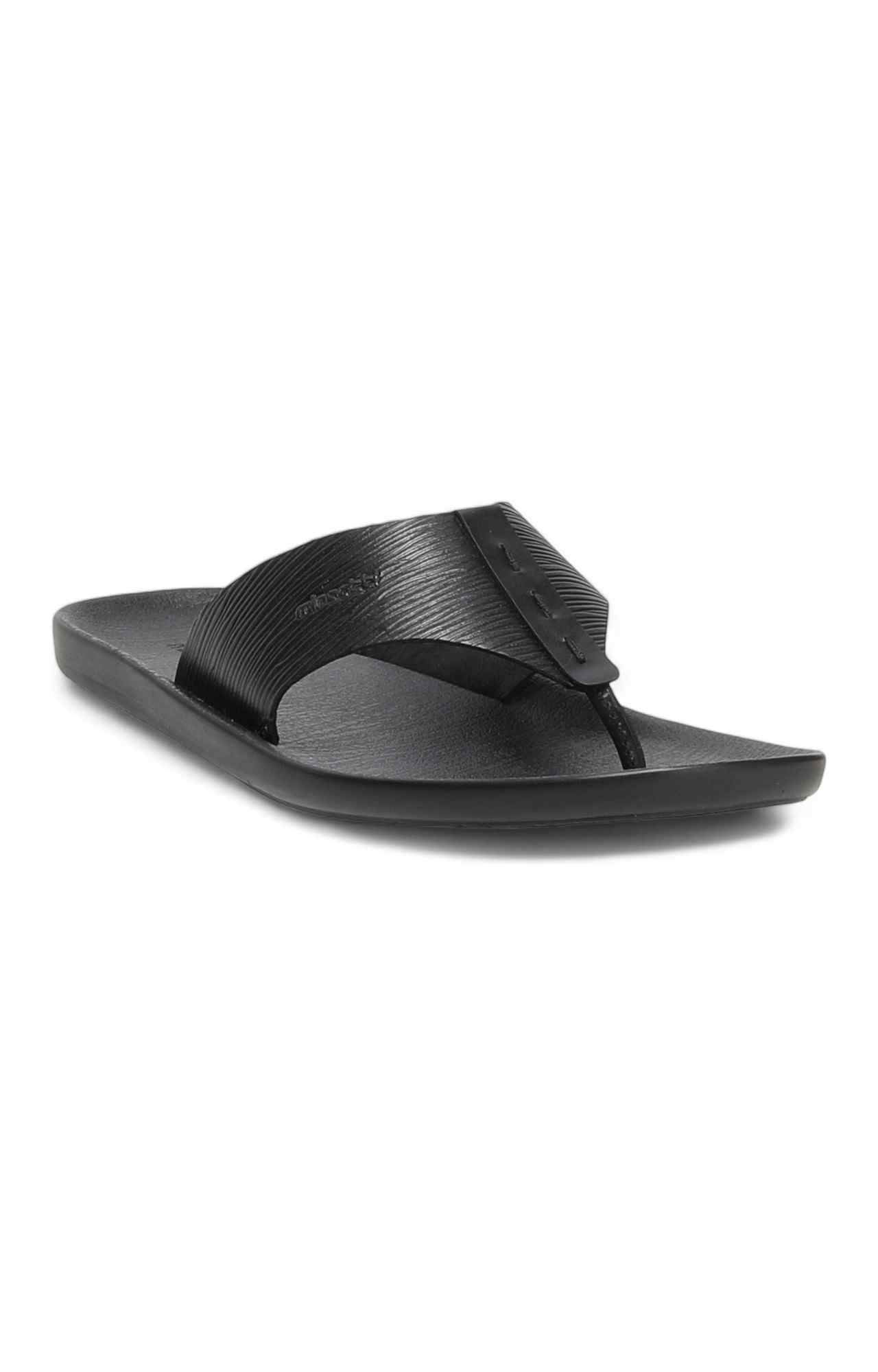 Men Black Casual Chappal