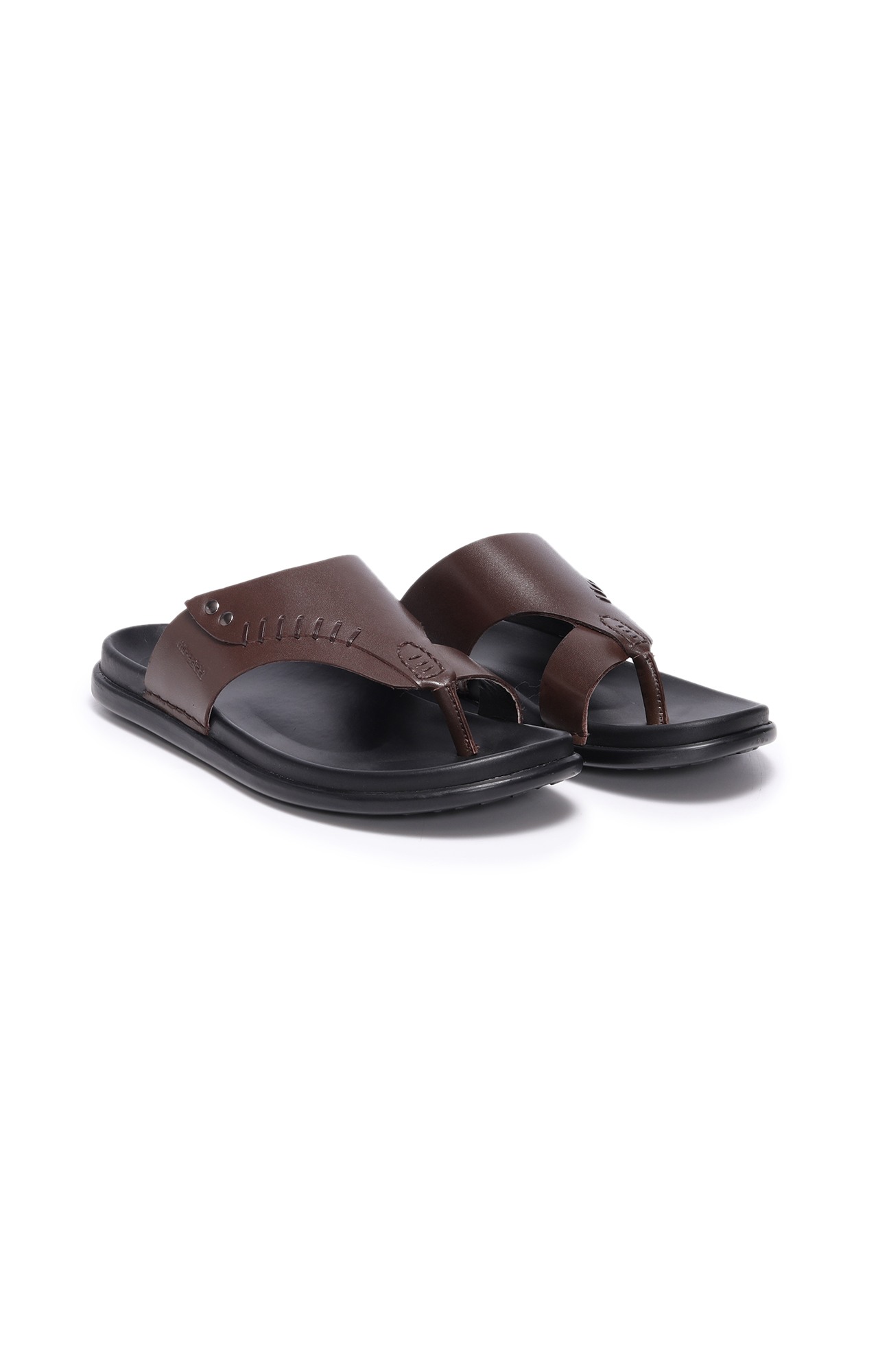 Brown Plush Comfort Slippers for Men