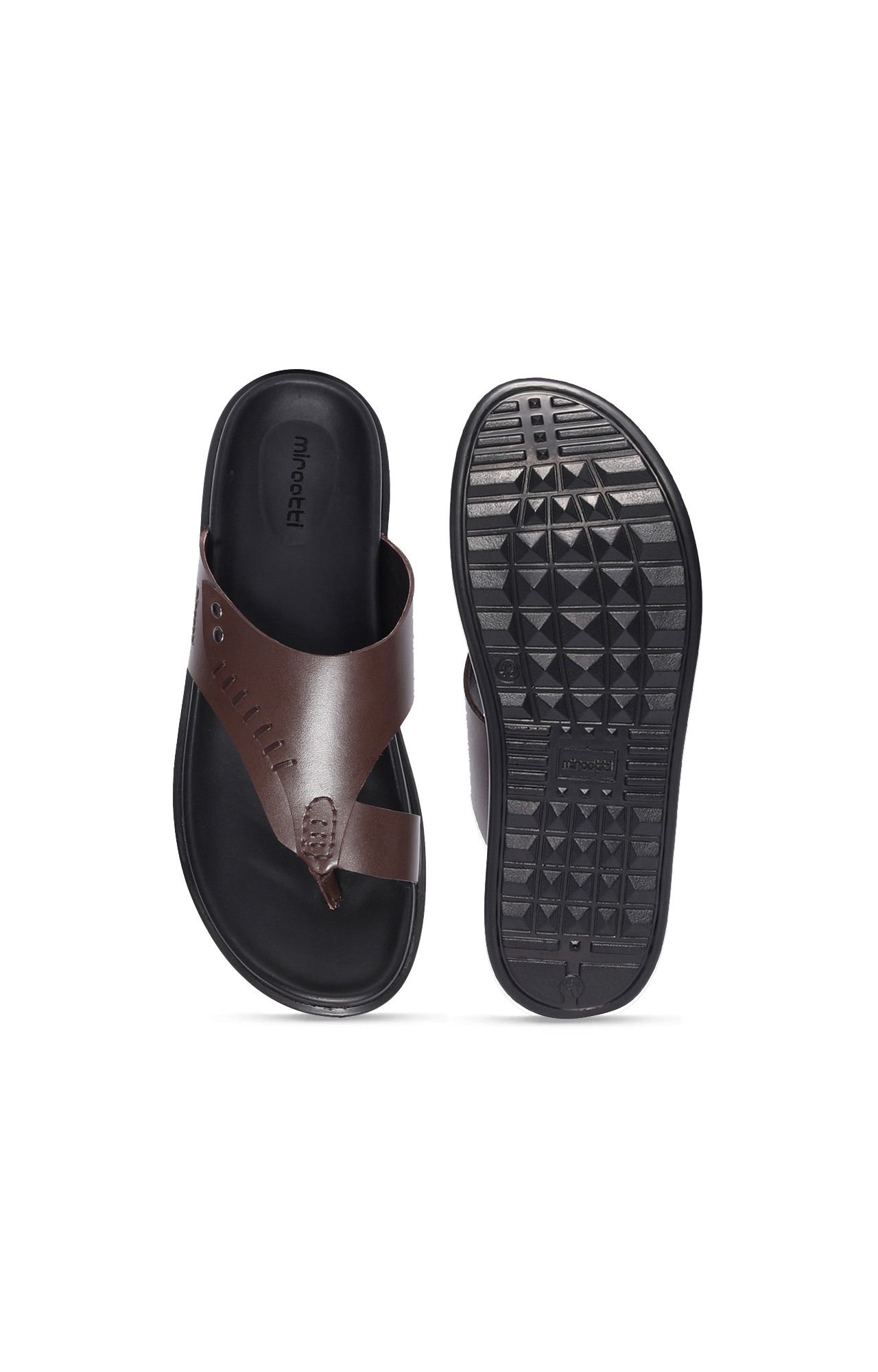 Brown Plush Comfort Slippers for Men