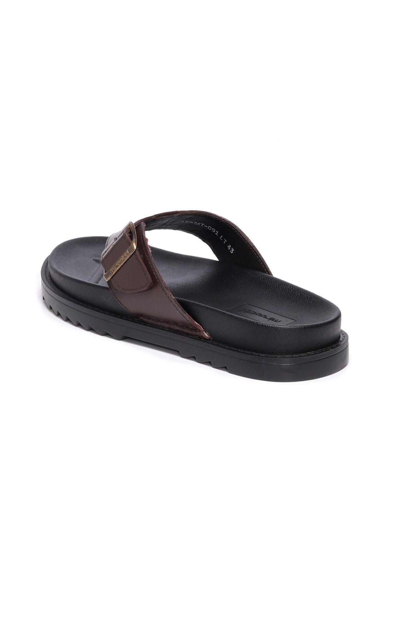 Men Tan chappals with Buckle