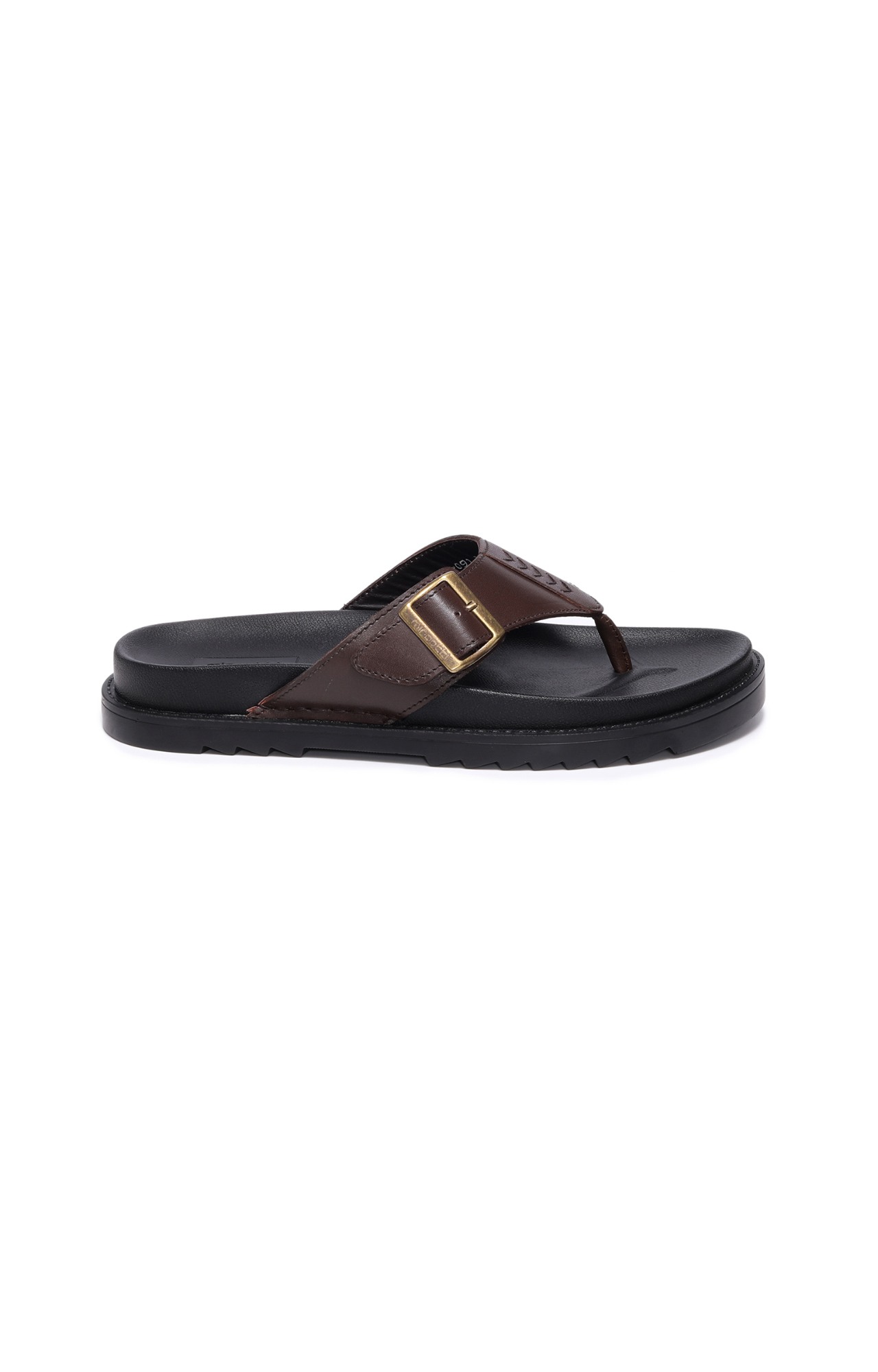 Men Tan chappals with Buckle