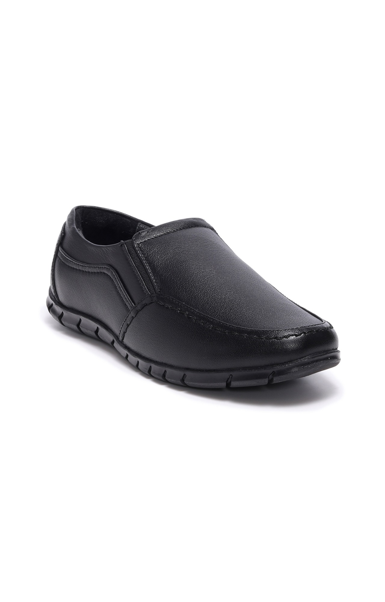 Men Black Titas Formal Slip-Ons