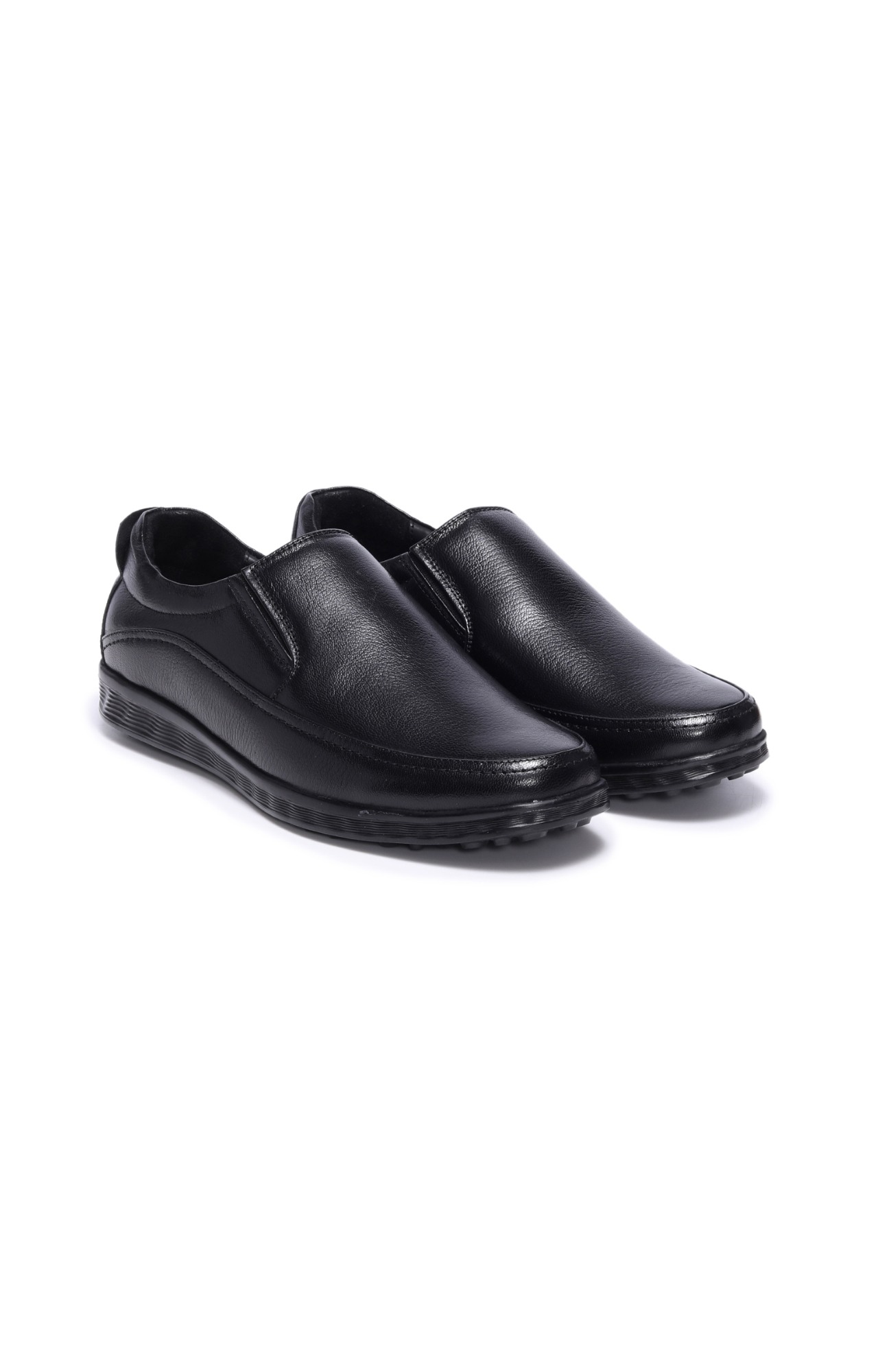 Men Black Regular Formal Slip-Ons