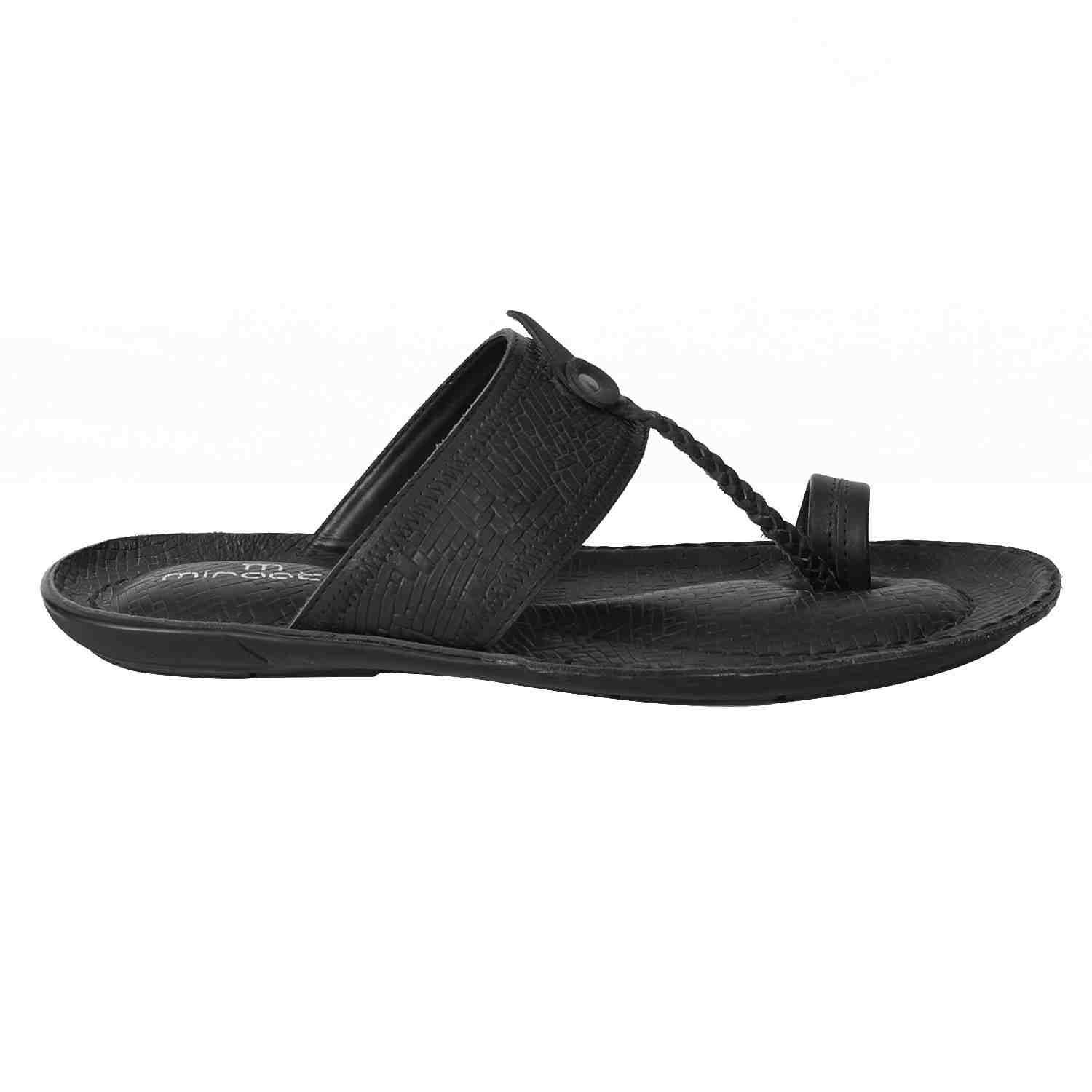 Men Black Comfort Thongs