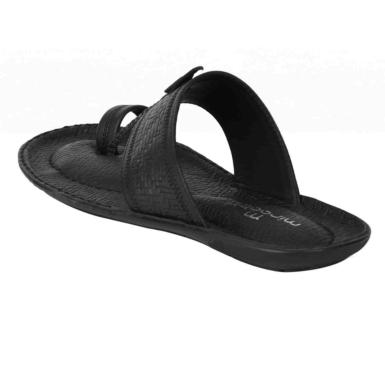Men Black Comfort Thongs
