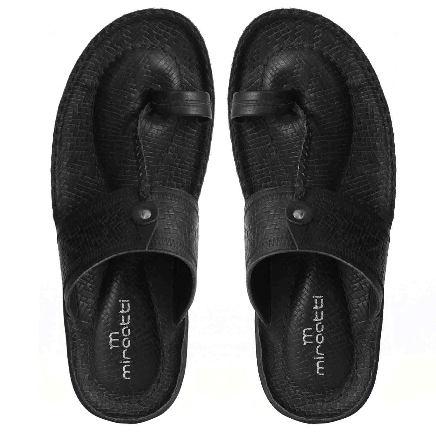 Men Black Comfort Thongs