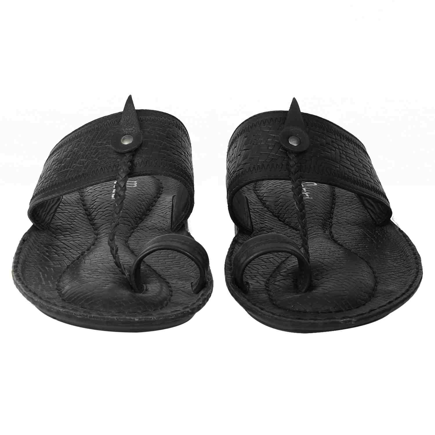 Men Black Comfort Thongs