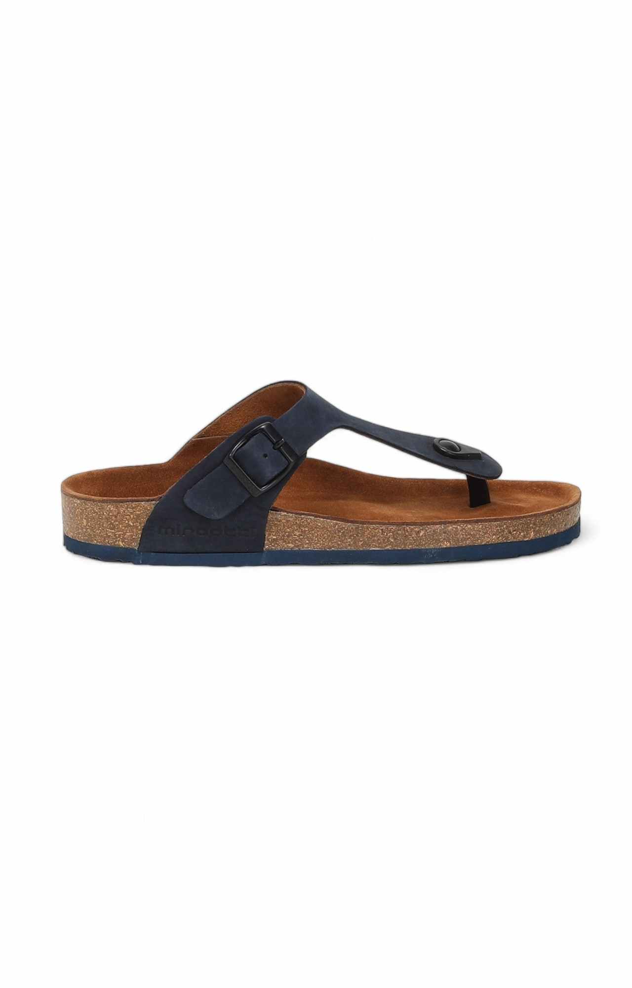 Men Navy T-Strap with Buckle Chappal