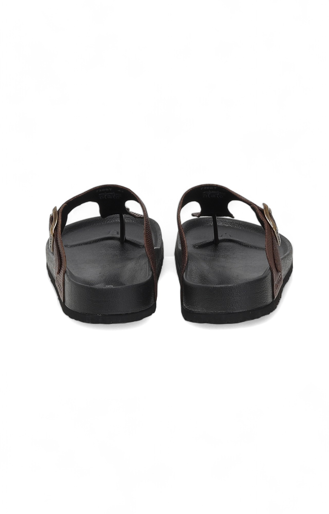 Men Brown T-Strap Comfort Chappal