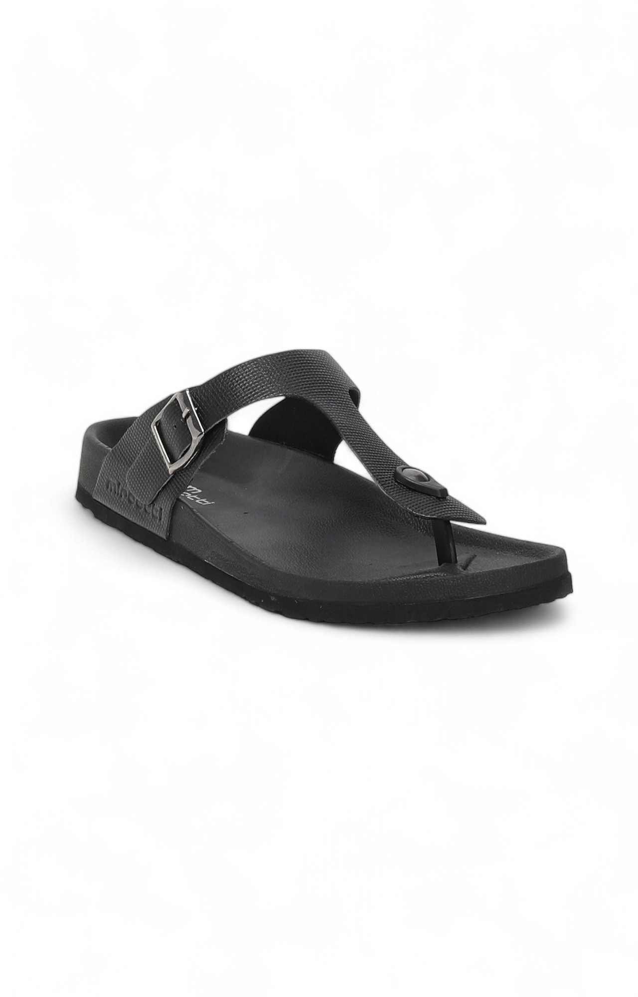 Men Black T-Strap Comfort Chappal