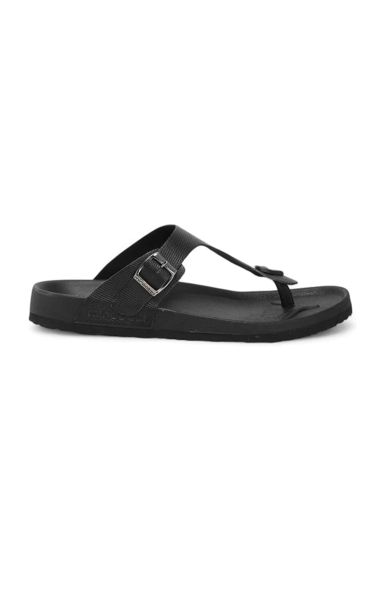 Men Black T-Strap Comfort Chappal