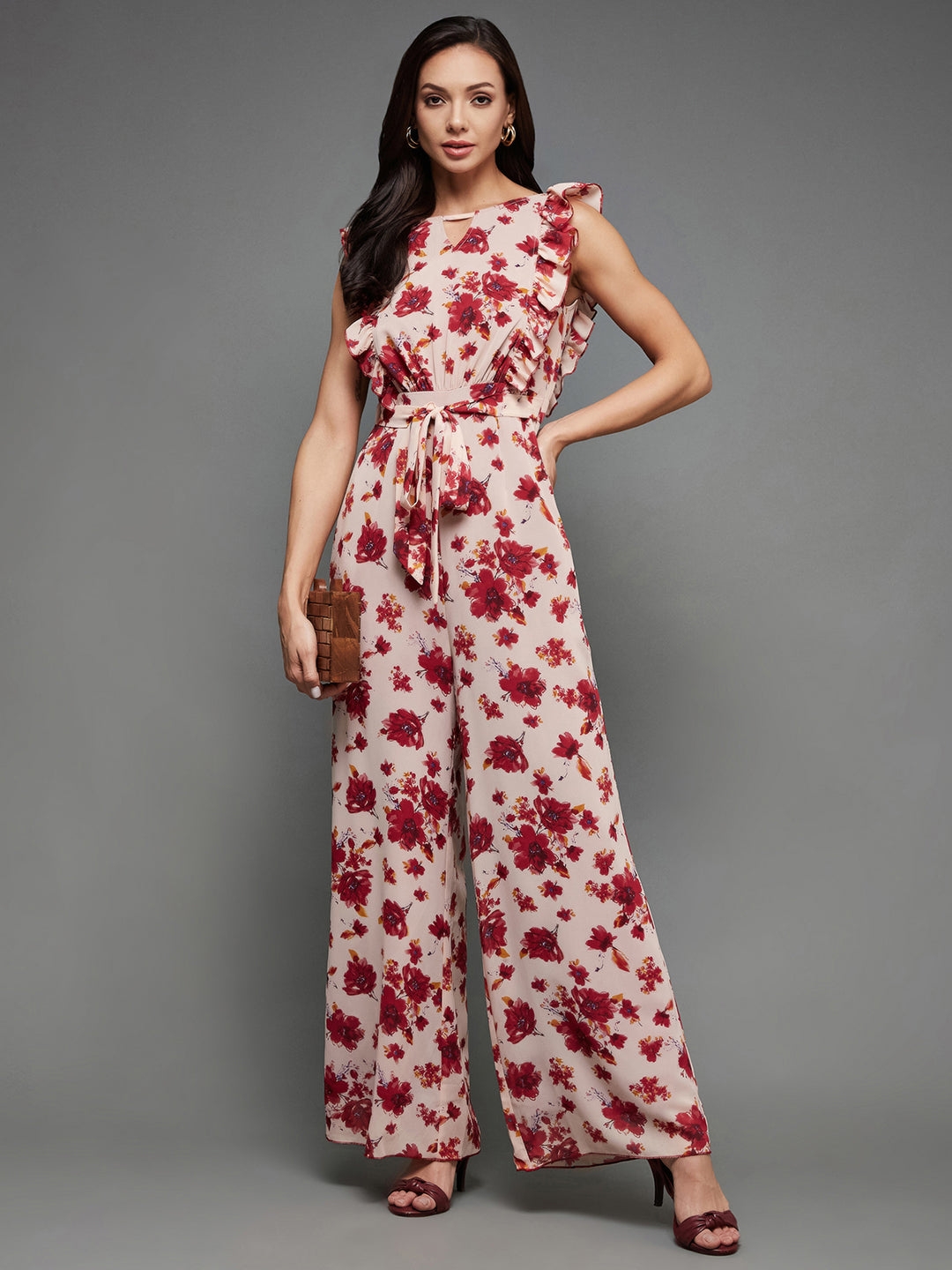MISS CHASE | Women's Multi Georgette  Jumpsuits