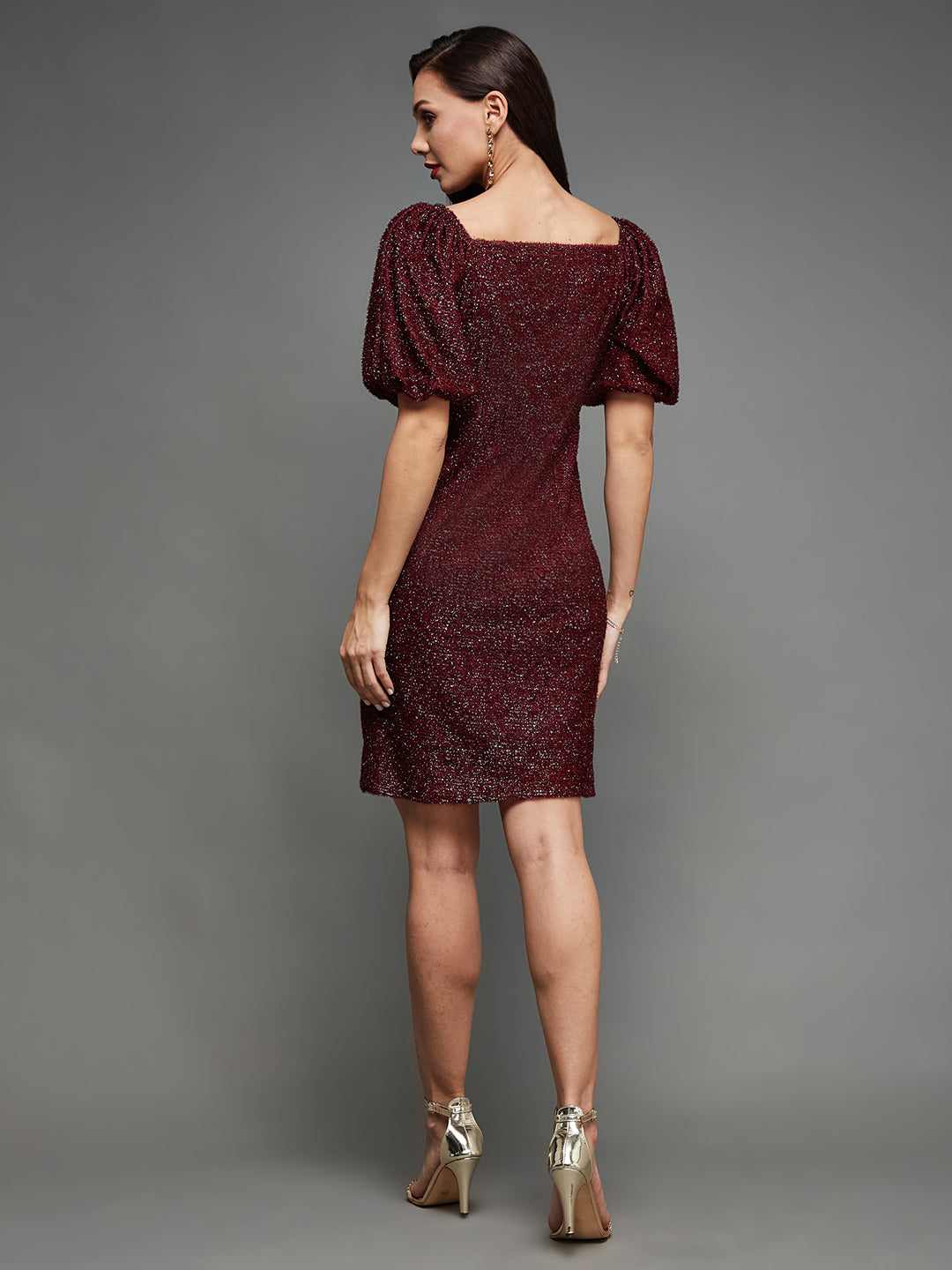Women's Red Polyester  Dresses