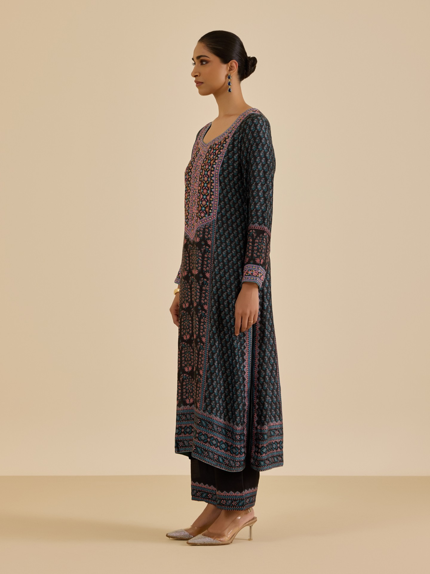 Black Turq Keya Suit Set