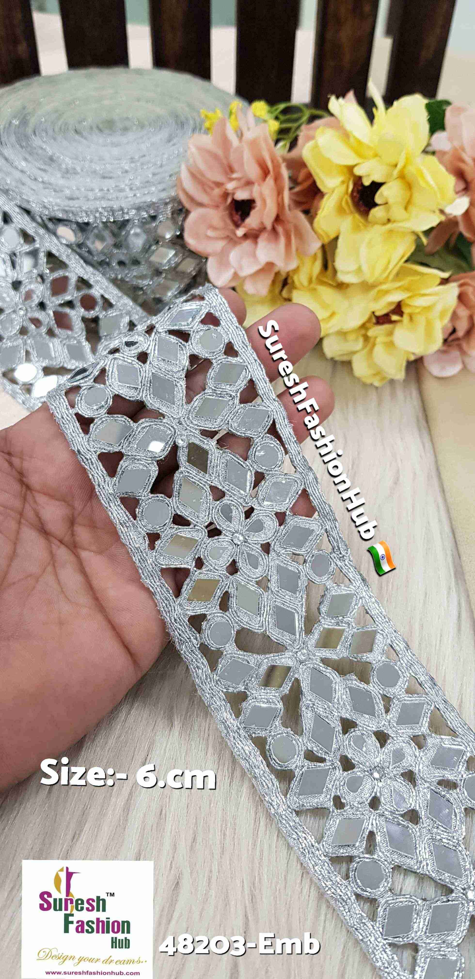 Silver Bloom Mirror Lace