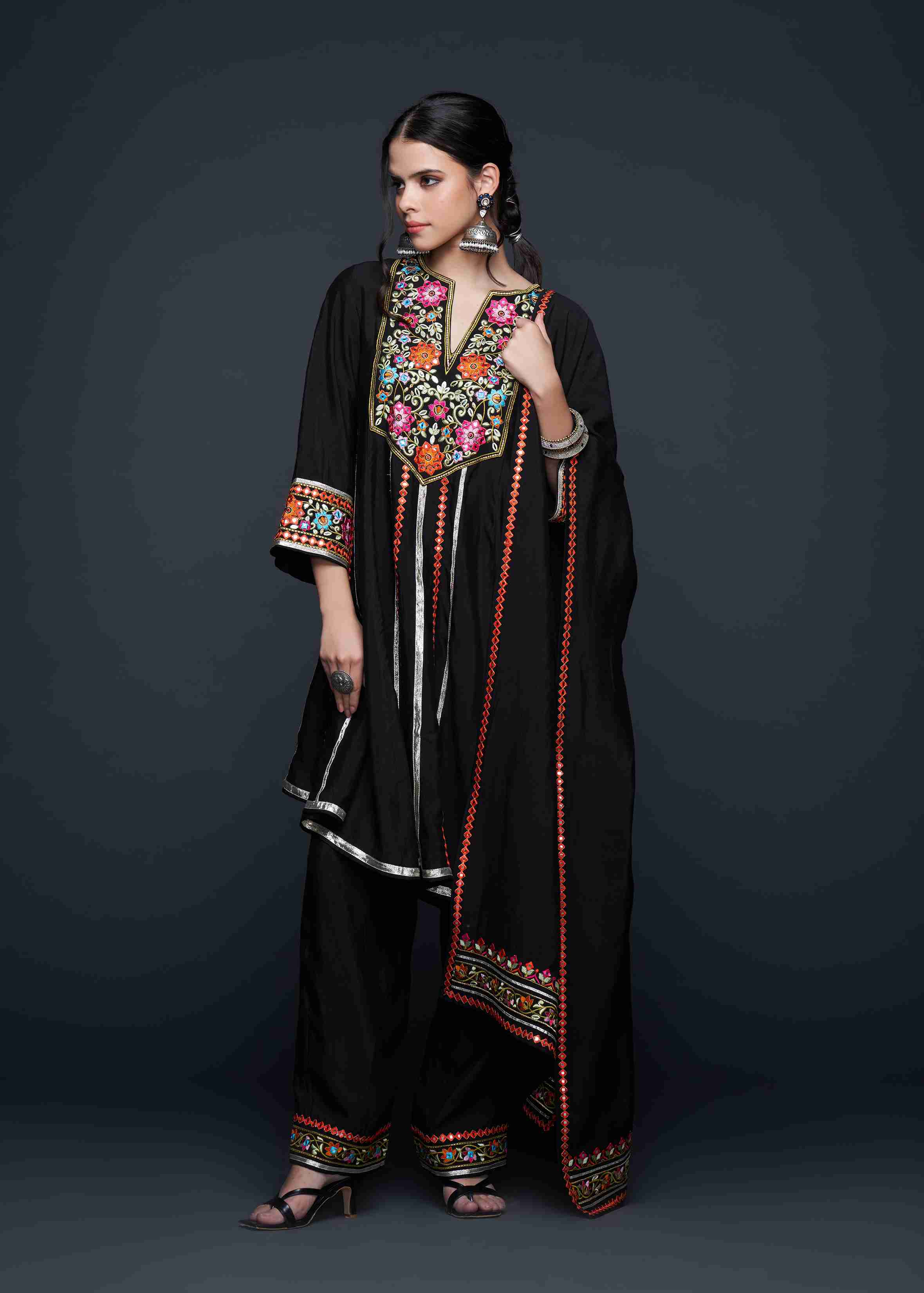 Black Zoya Kali Kurta