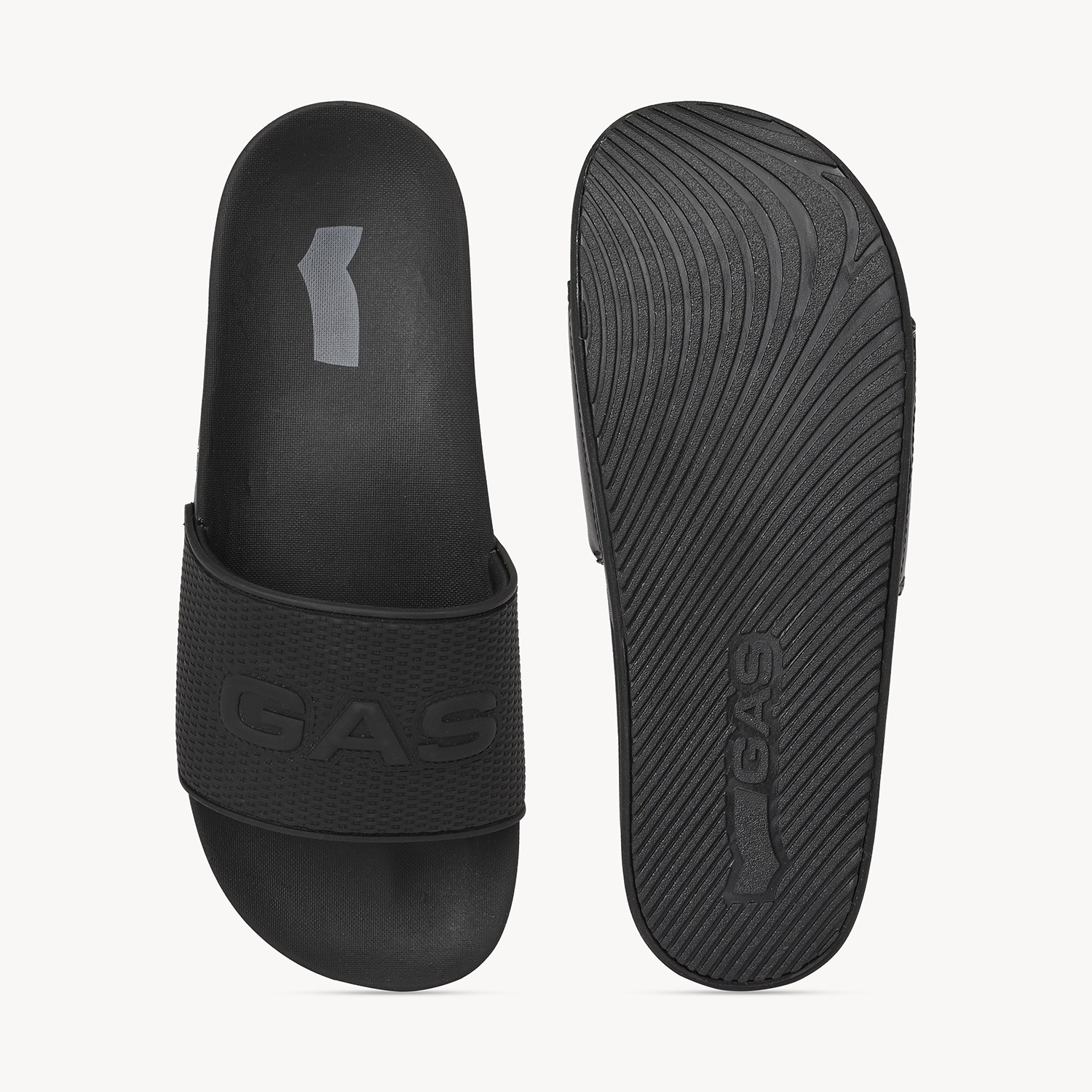 GAS | Men's ReactEase Black Slides|4