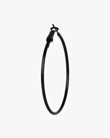 LACE IT Metal Alloy Hoop Earrings for Women & Girls(Black)