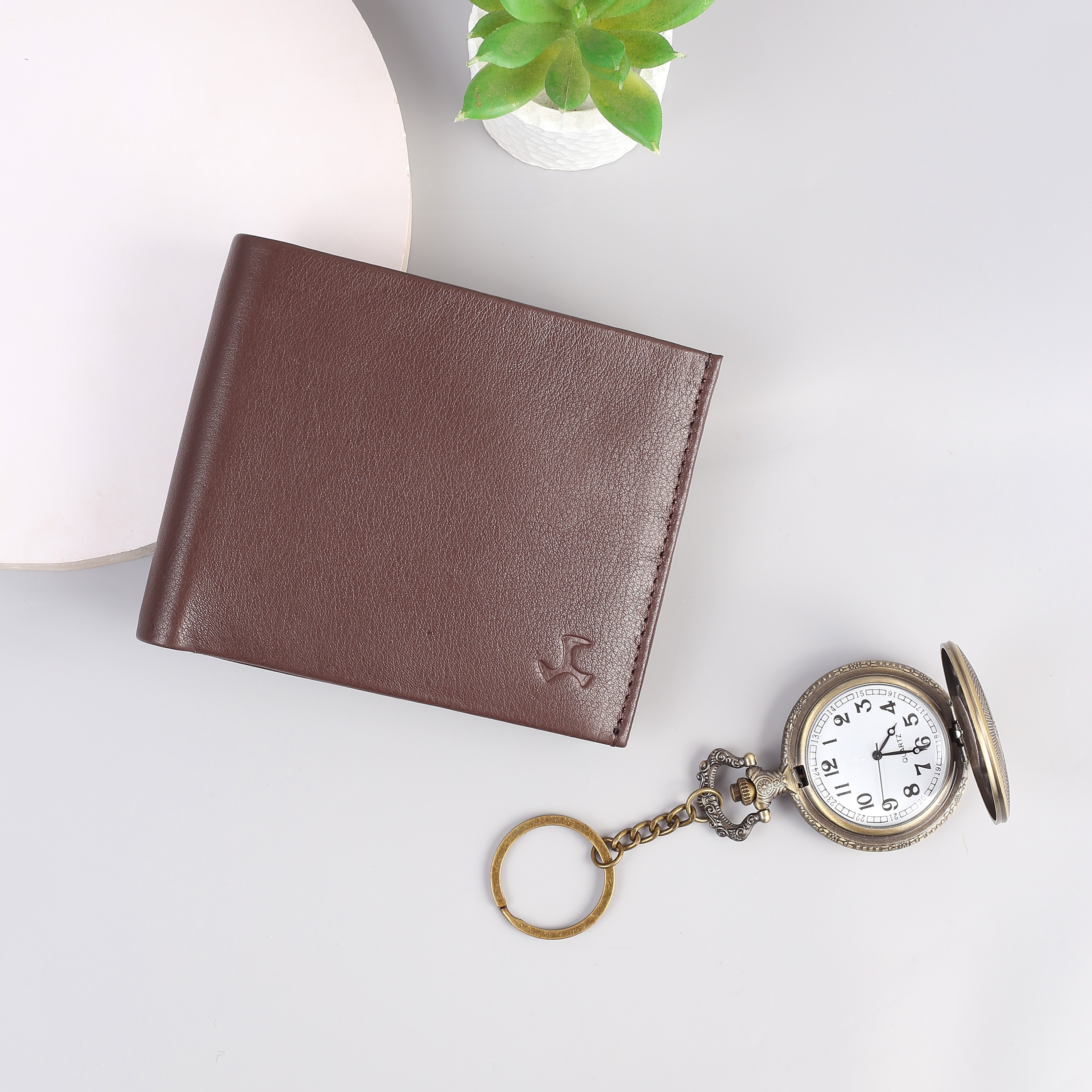 Mochi Men Brown Leather Wallets Onesize