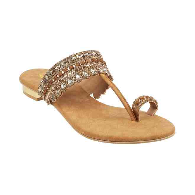 Mochi  Women  Antic Gold  Fabric  Flats  Euro 36