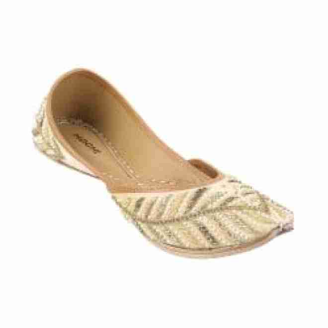 Mochi  Women  Gold  Fabric  Flats  Euro 38