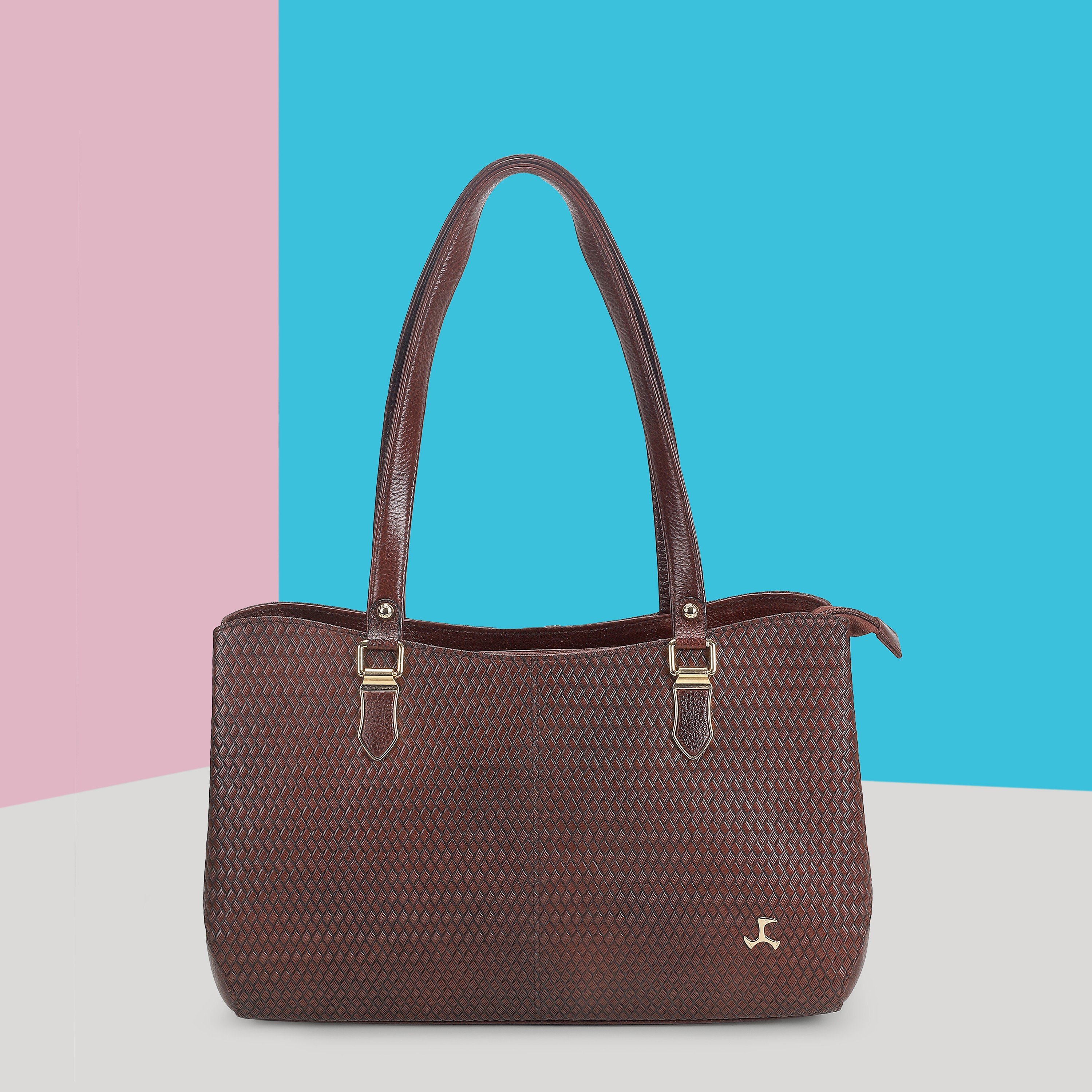 Mochi Women Brown Leather Handbags Onesize