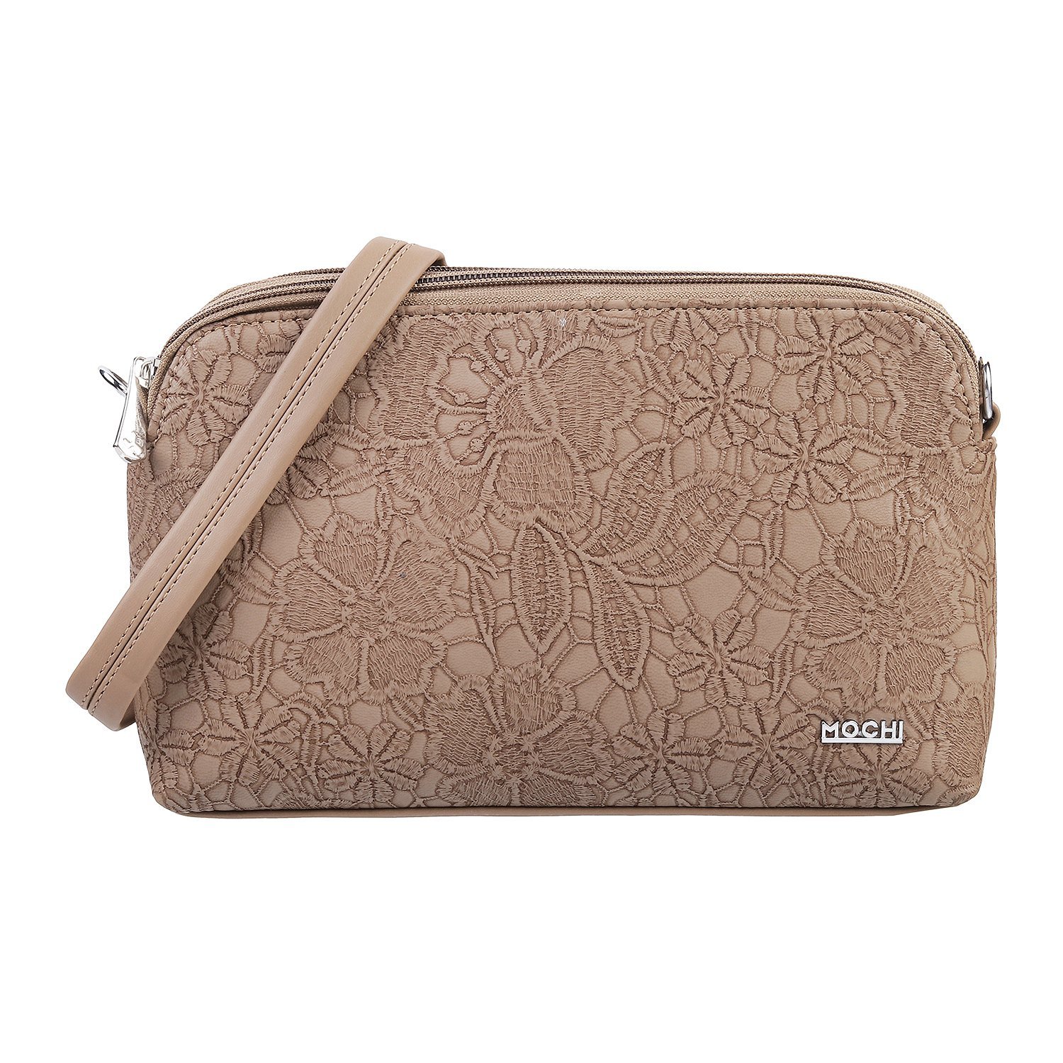 Mochi Women Beige Synthetic Handbags Onesize