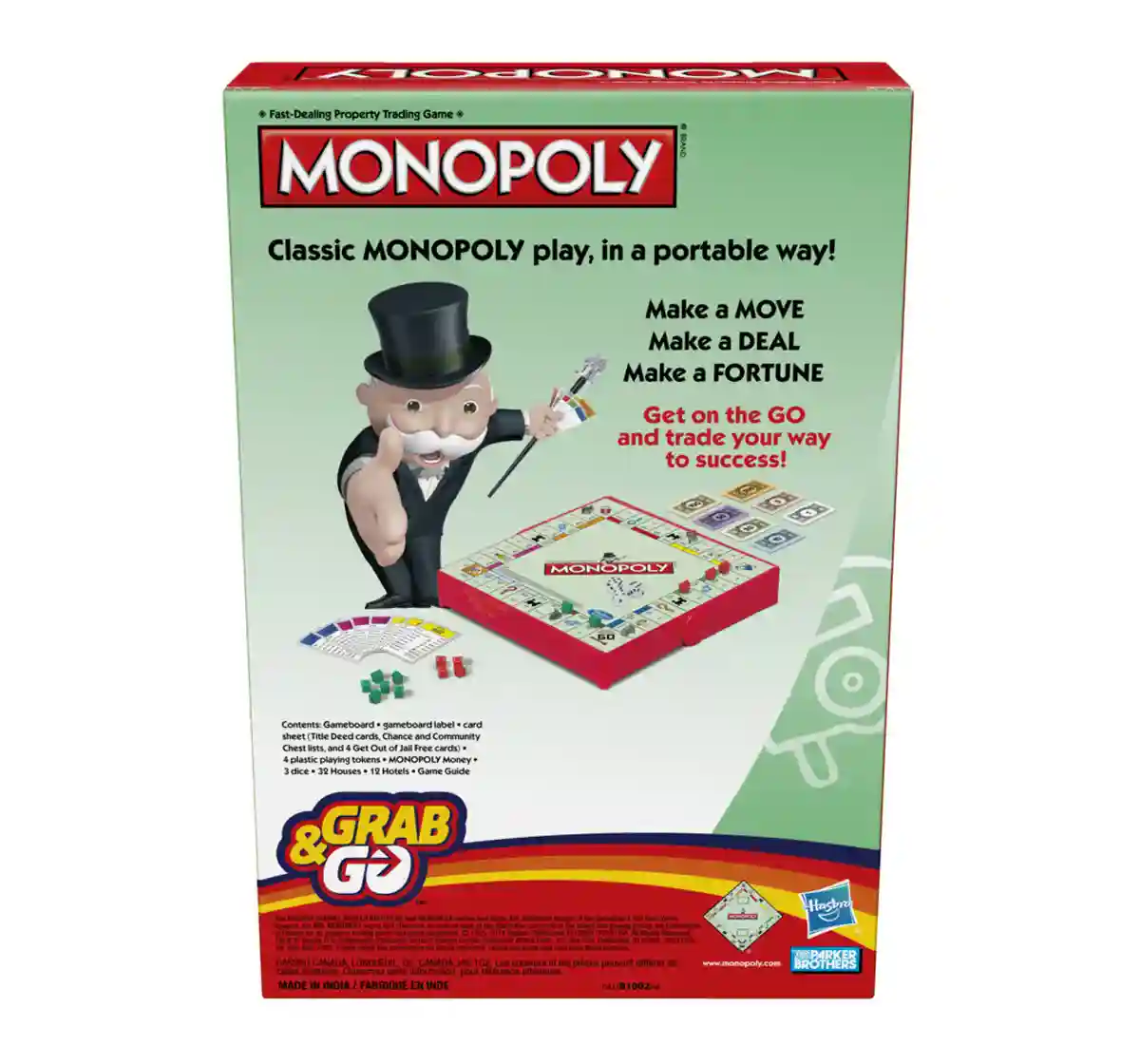 Hasbro Monopoly Grab And Go – Gioco Da Tavolo Portatile, Versione Compatta Per Viaggi E Amici - 2