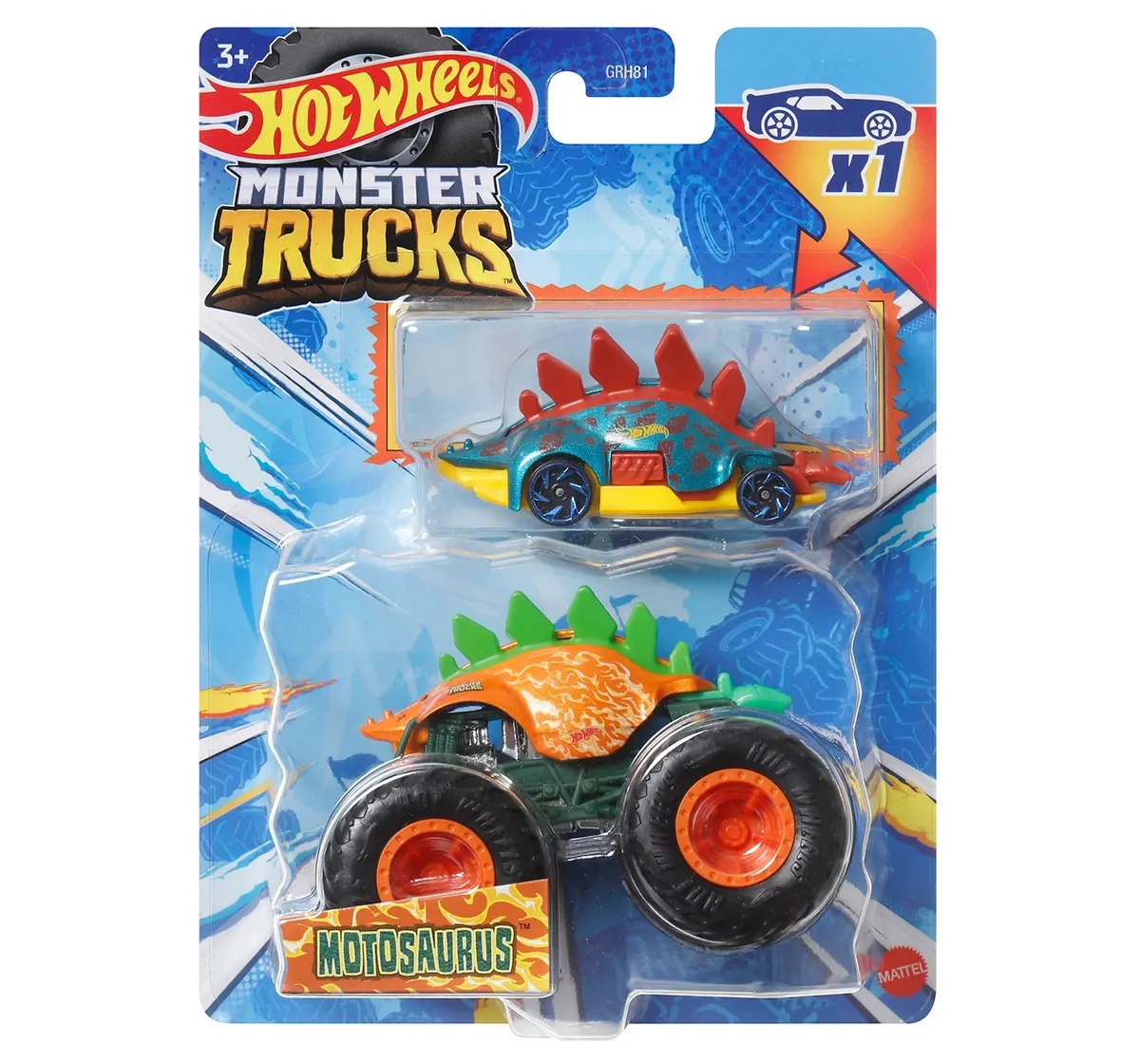 Hot Wheels Monster Truck 1:64 Die-Cast PLUS CAR Assorted,BOYS,3Y+