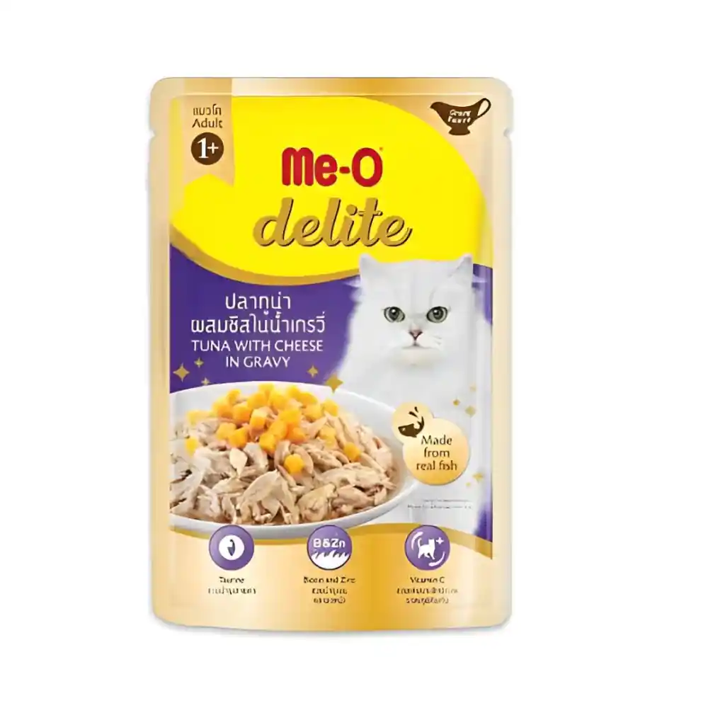 Me-O Delite Tuna with Cheese in Gravy Cat Wet Food, 70g
