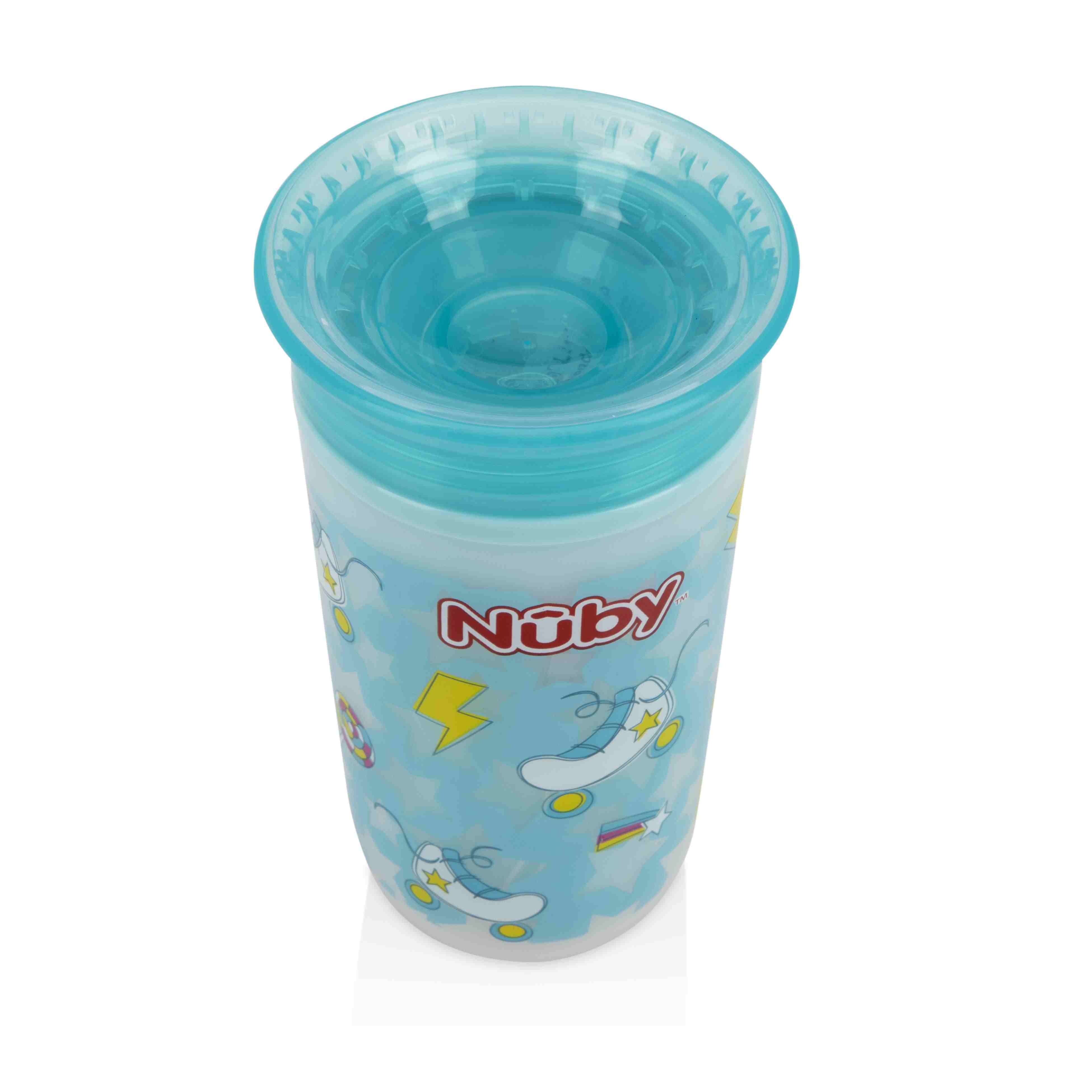 Nuby Light Up 360° Wonder Cup Grey 300ml  - Aqua