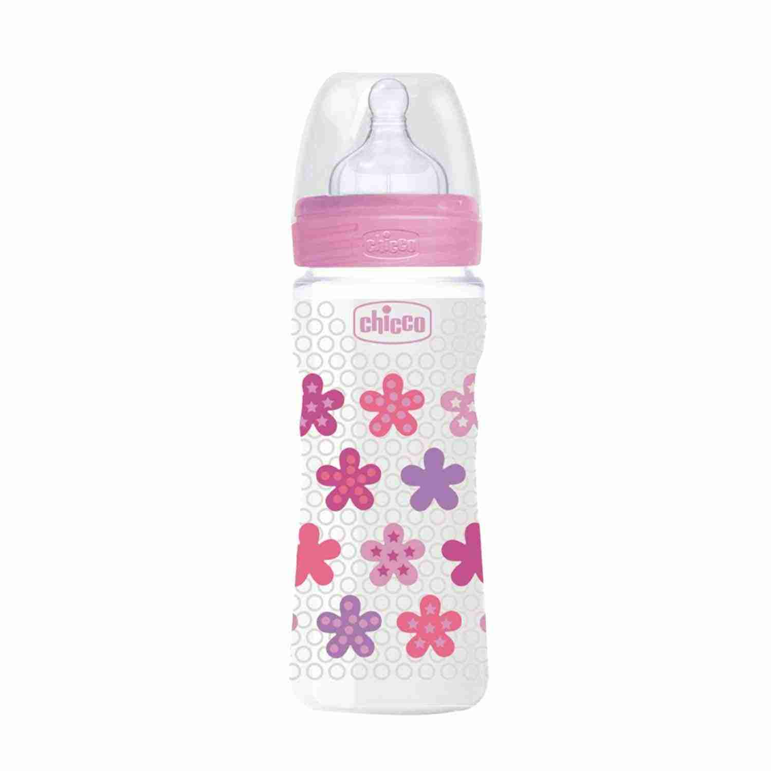 Chicco Feeding Bottle 250ml - Pink