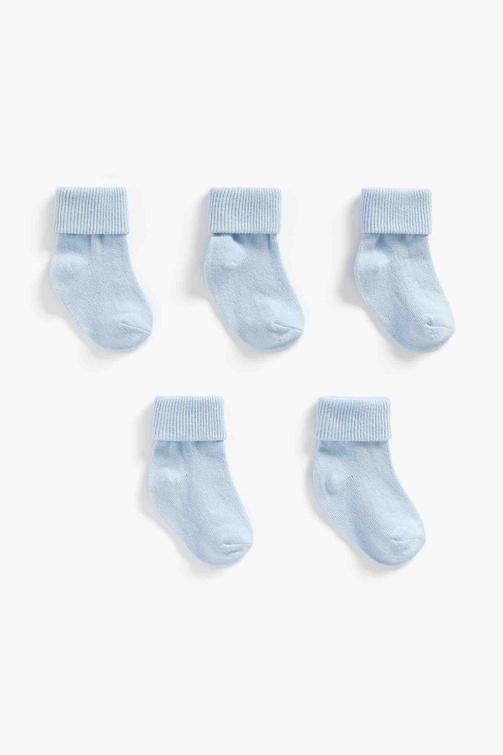 Mothercare Boys Turn - Over - Top Socks - Pack of 5 - Blue