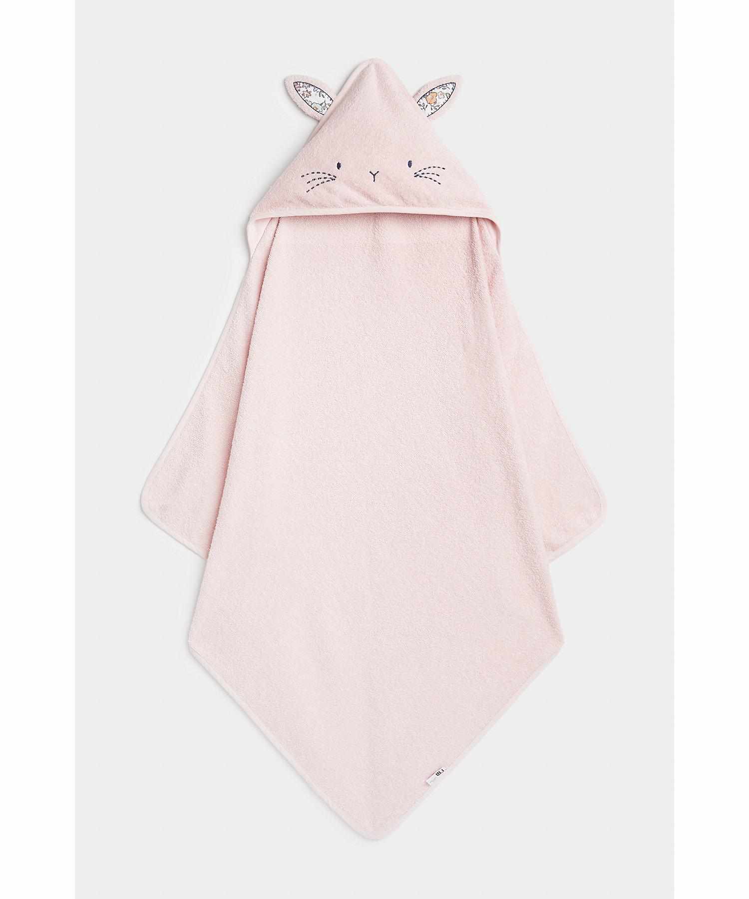 Mothercare Bunny Cuddle and Dry Hooded Towel Pink