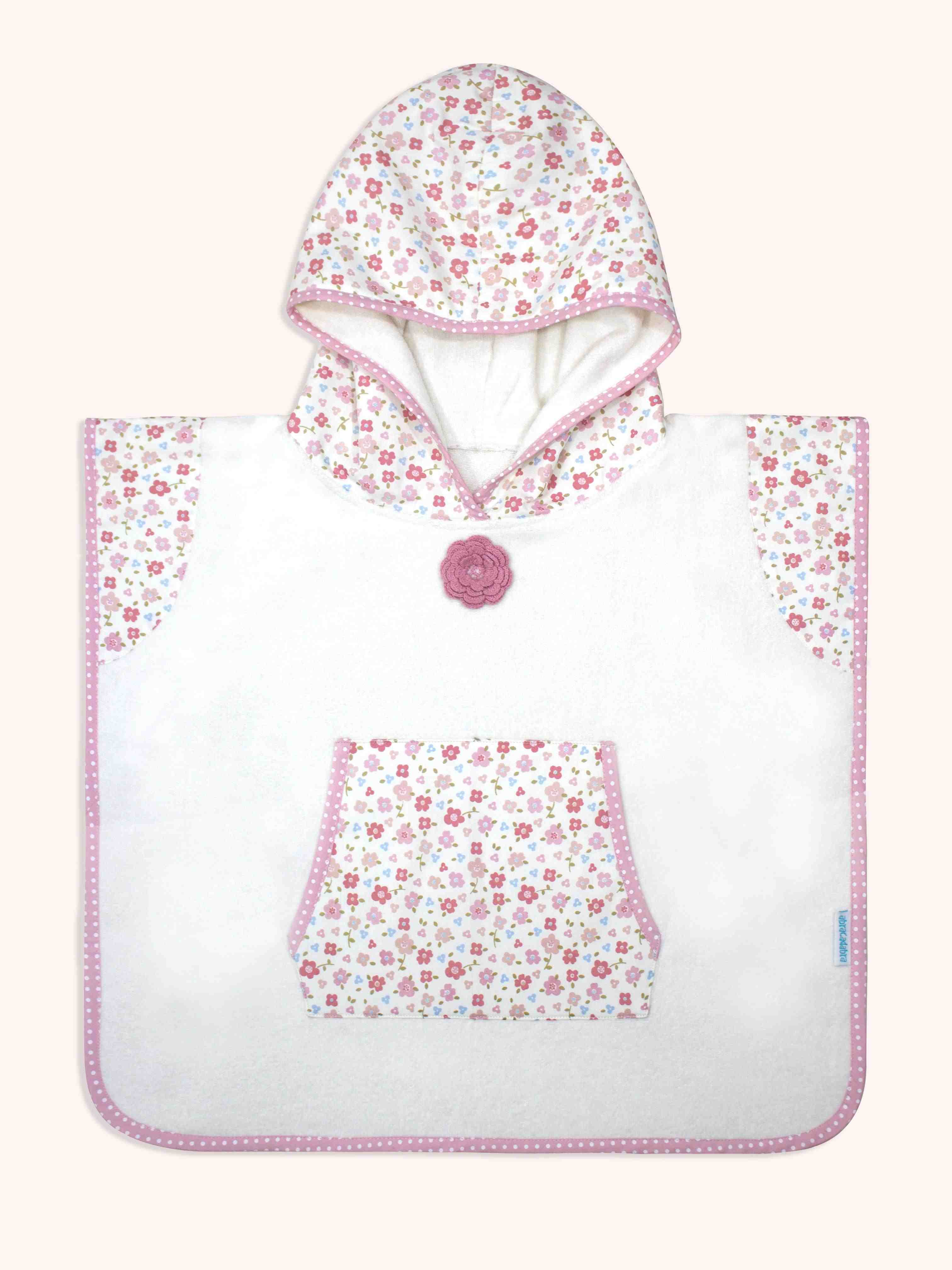 Abracadabra Vintage Floral Poncho - Pink