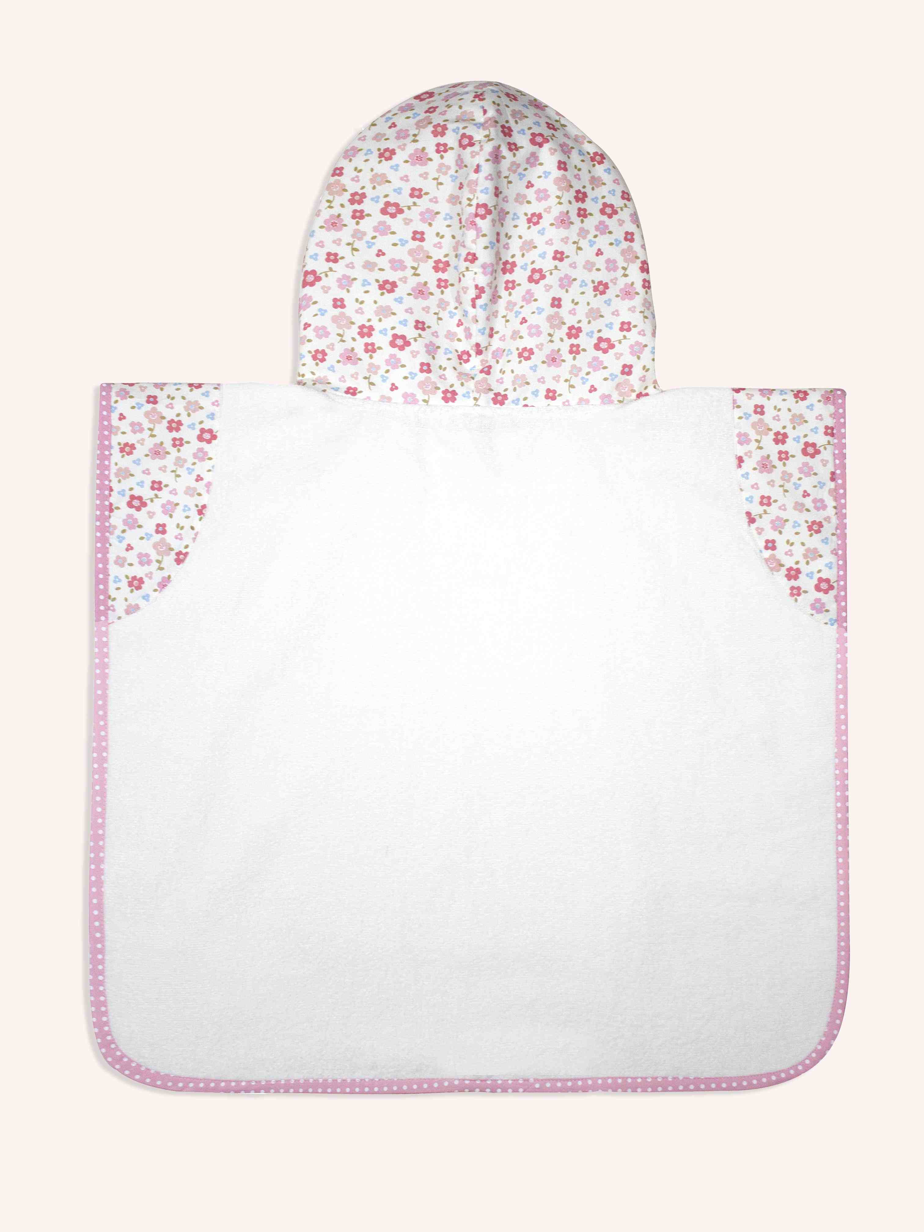 Abracadabra Vintage Floral Poncho - Pink