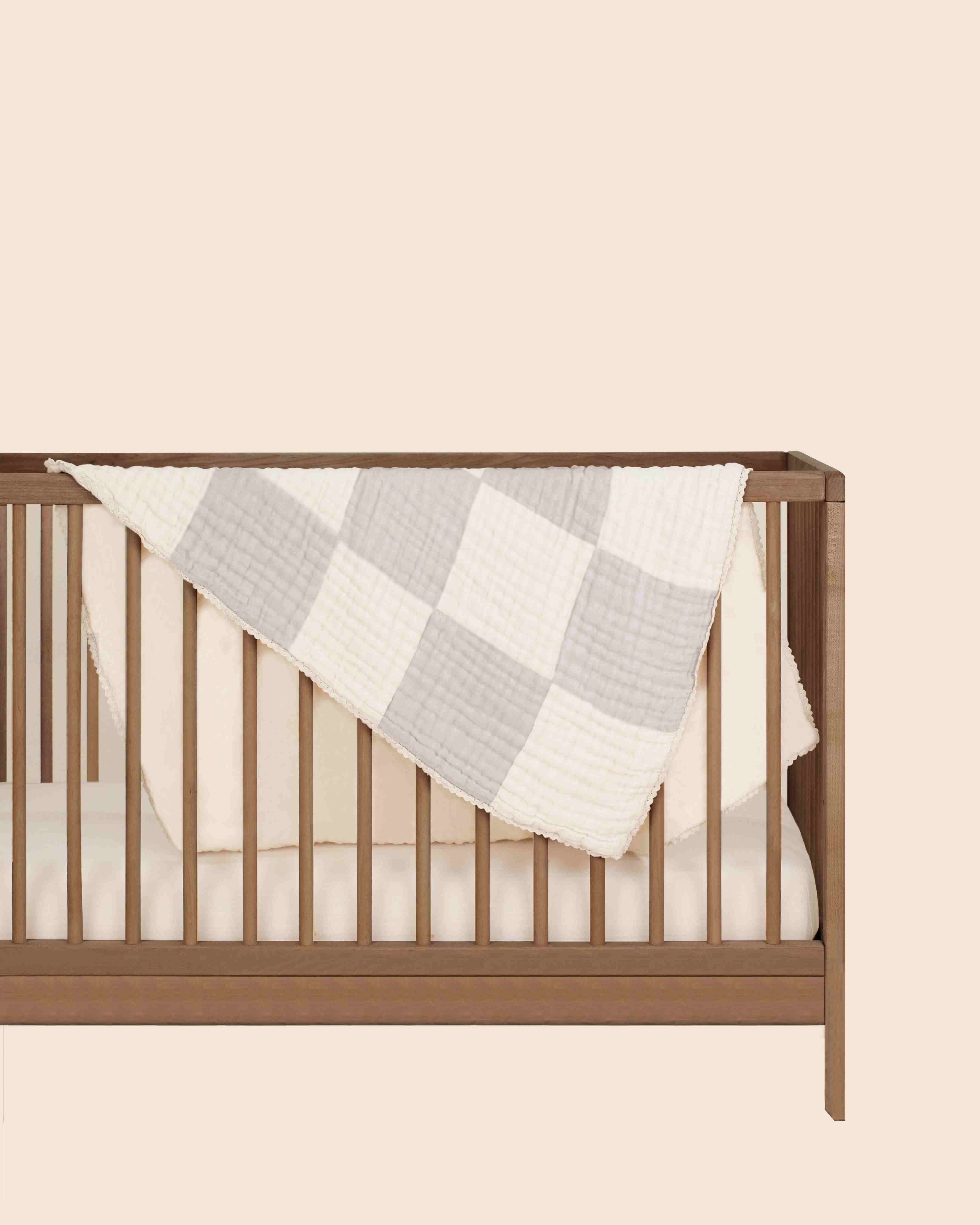 Abracadabra 4 Layer Patchwork Muslin Blanket - Grey
