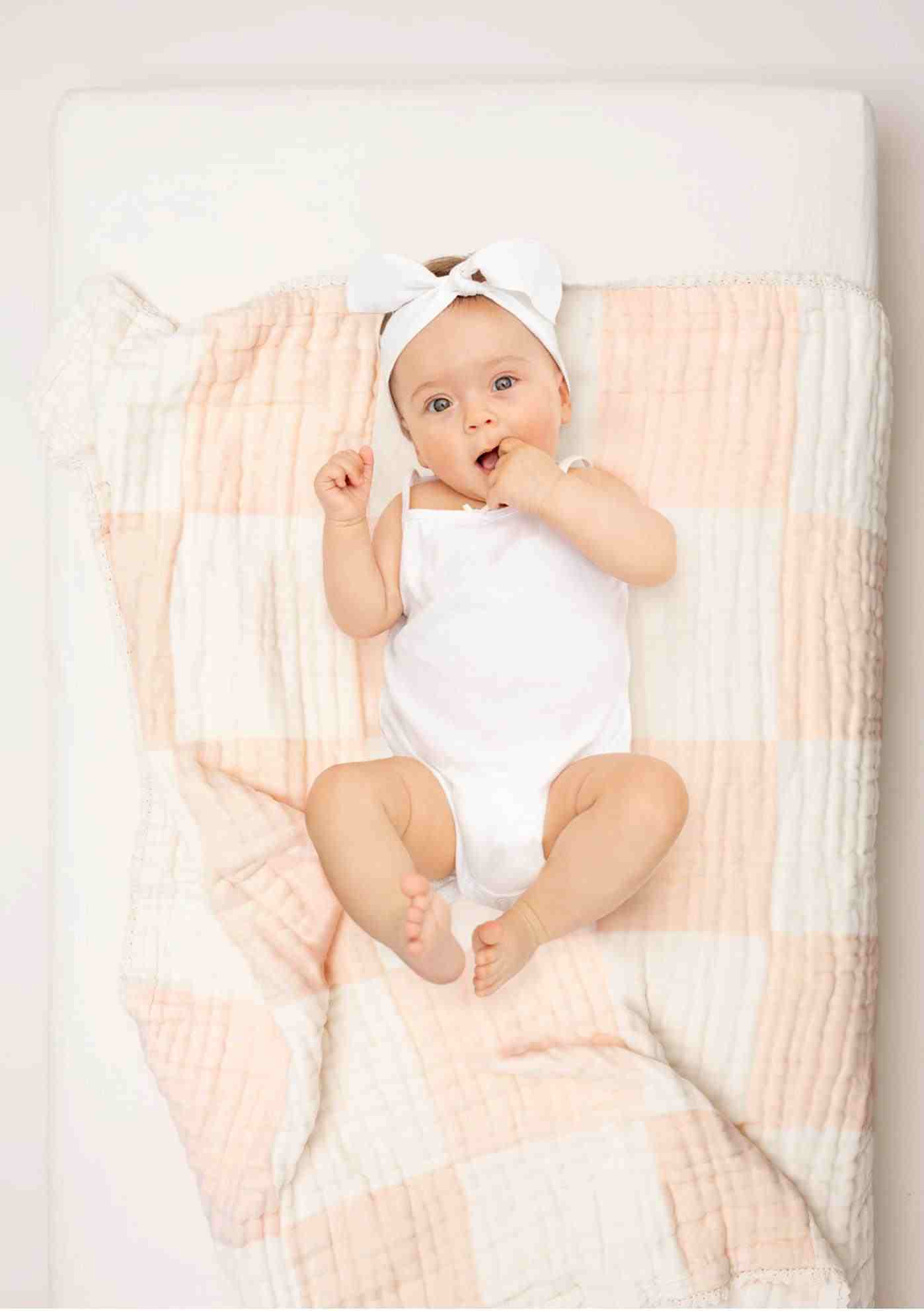 Abracadabra 4 Layer Patchwork Muslin Blanket - Pink