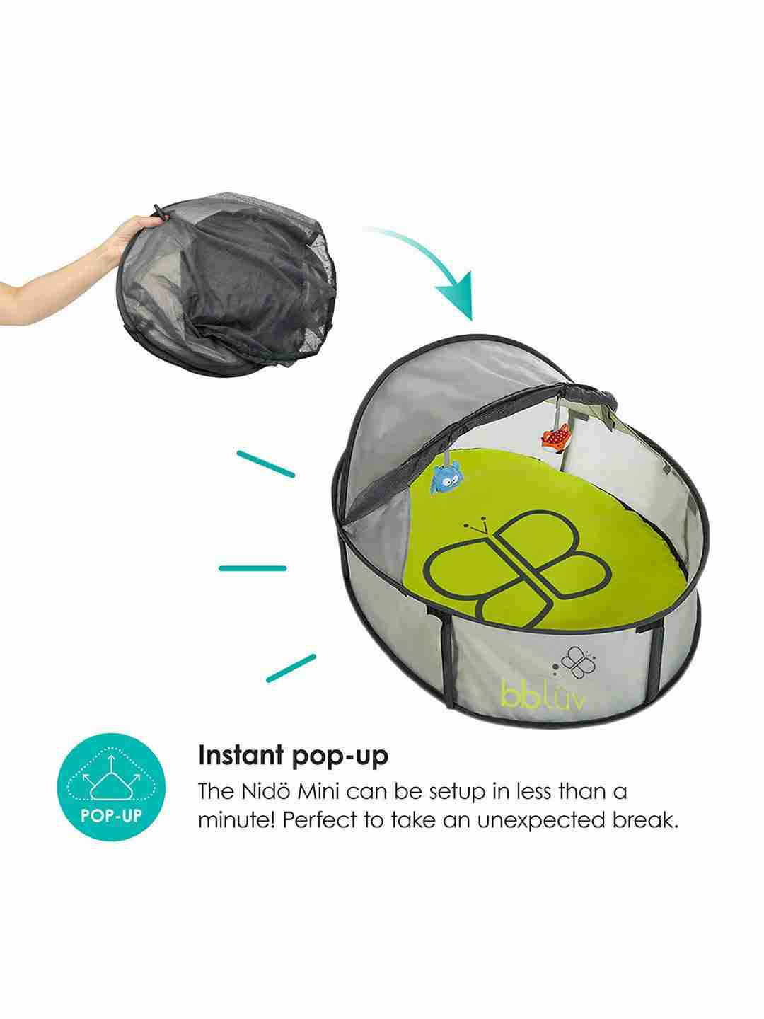 Bblüv Nido Mini Compact 2 in 1 Travel and Play Tent - Multicolor