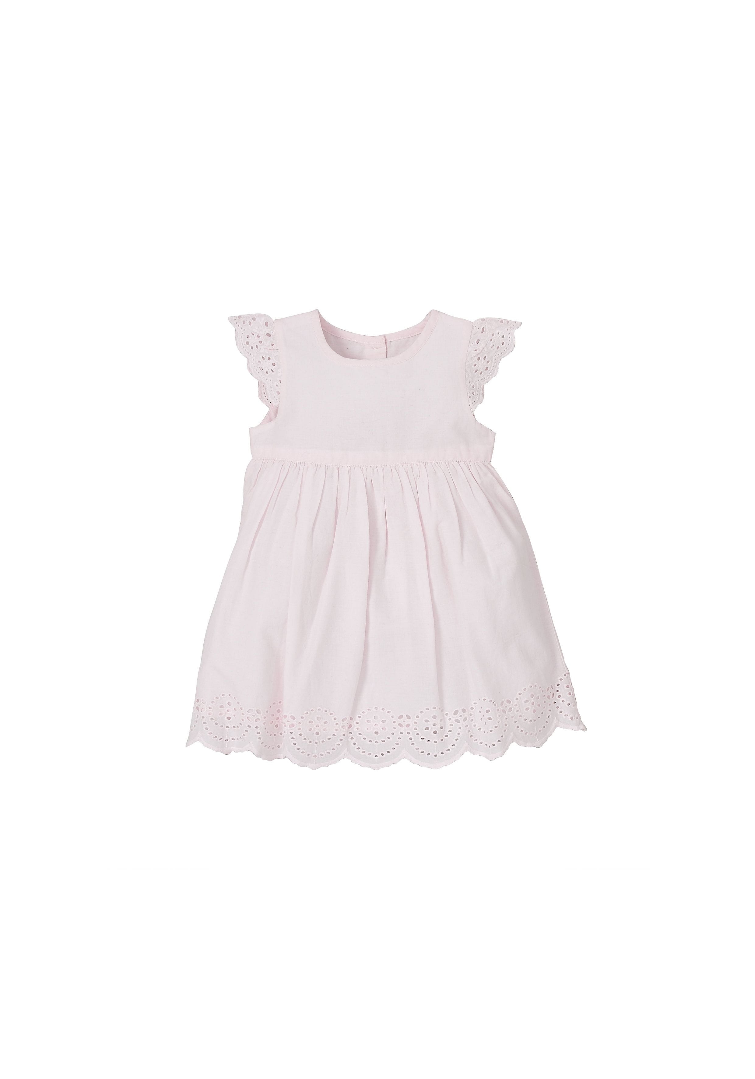 Mothercare | Pink Girls Pink Broderie Dress 0