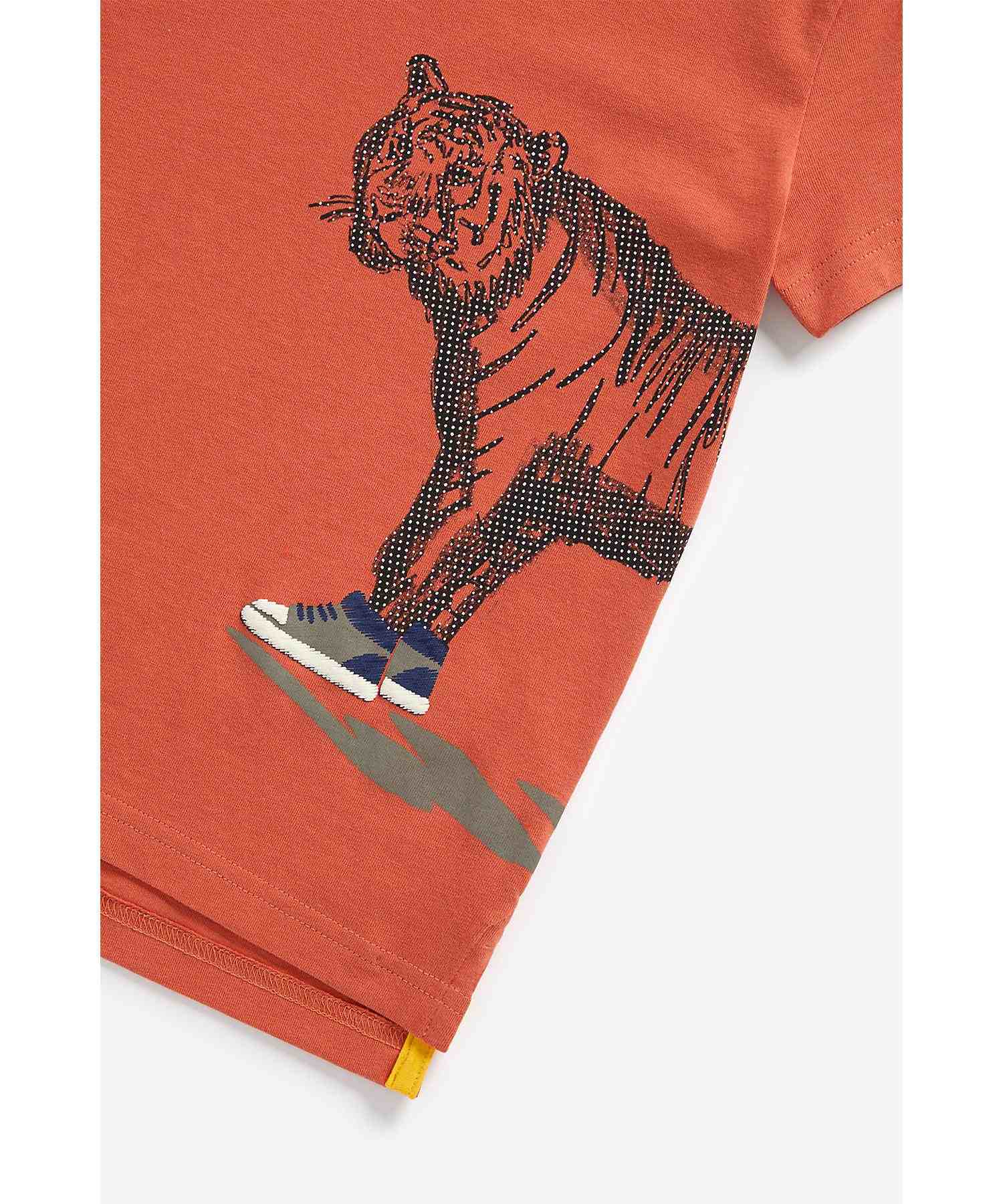 Mothercare Boys 100% Cotton Short Sleeves T-Shirt - Orange