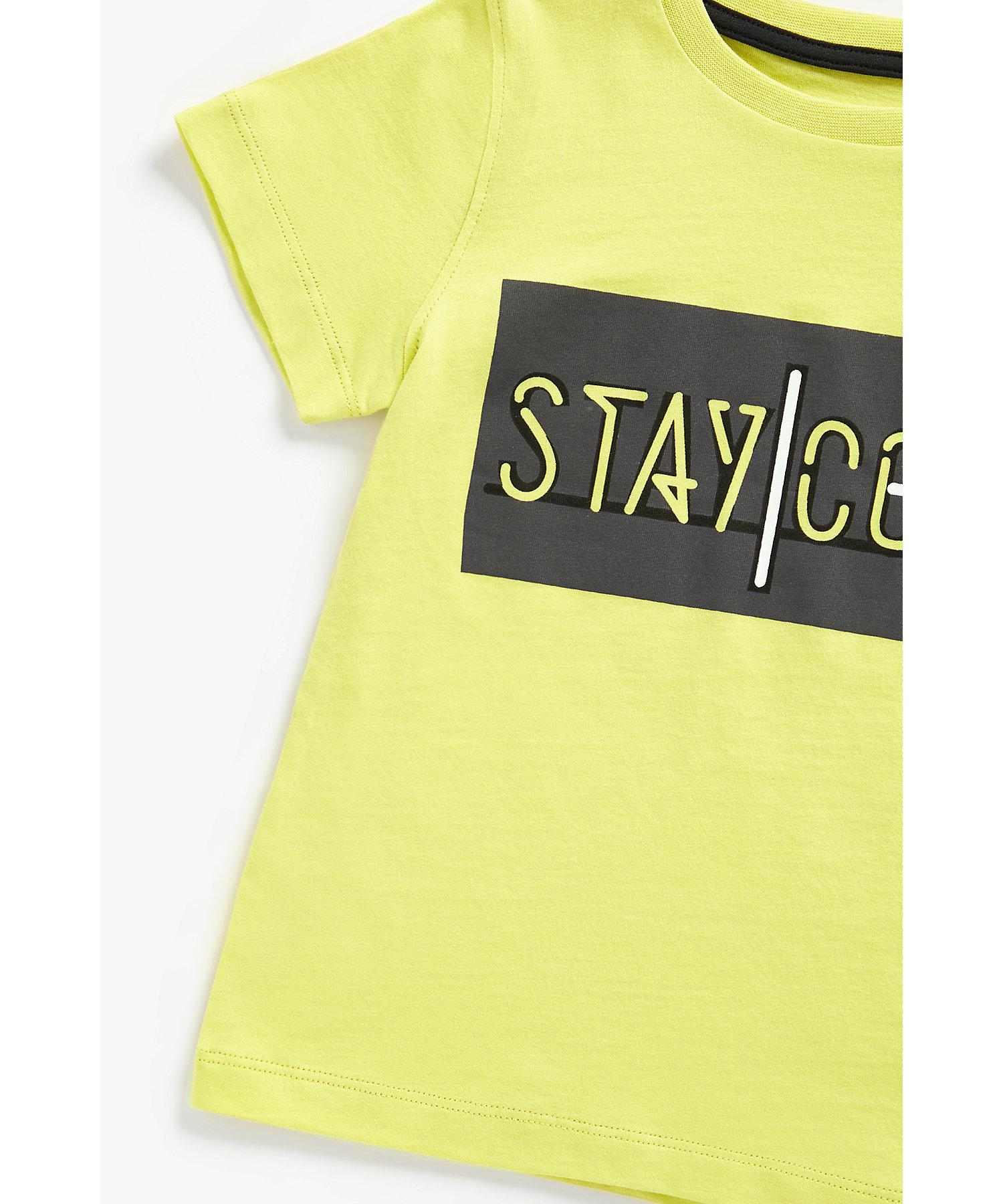 Mothercare Boys 100% Cotton Short Sleeves T-Shirt - Yellow